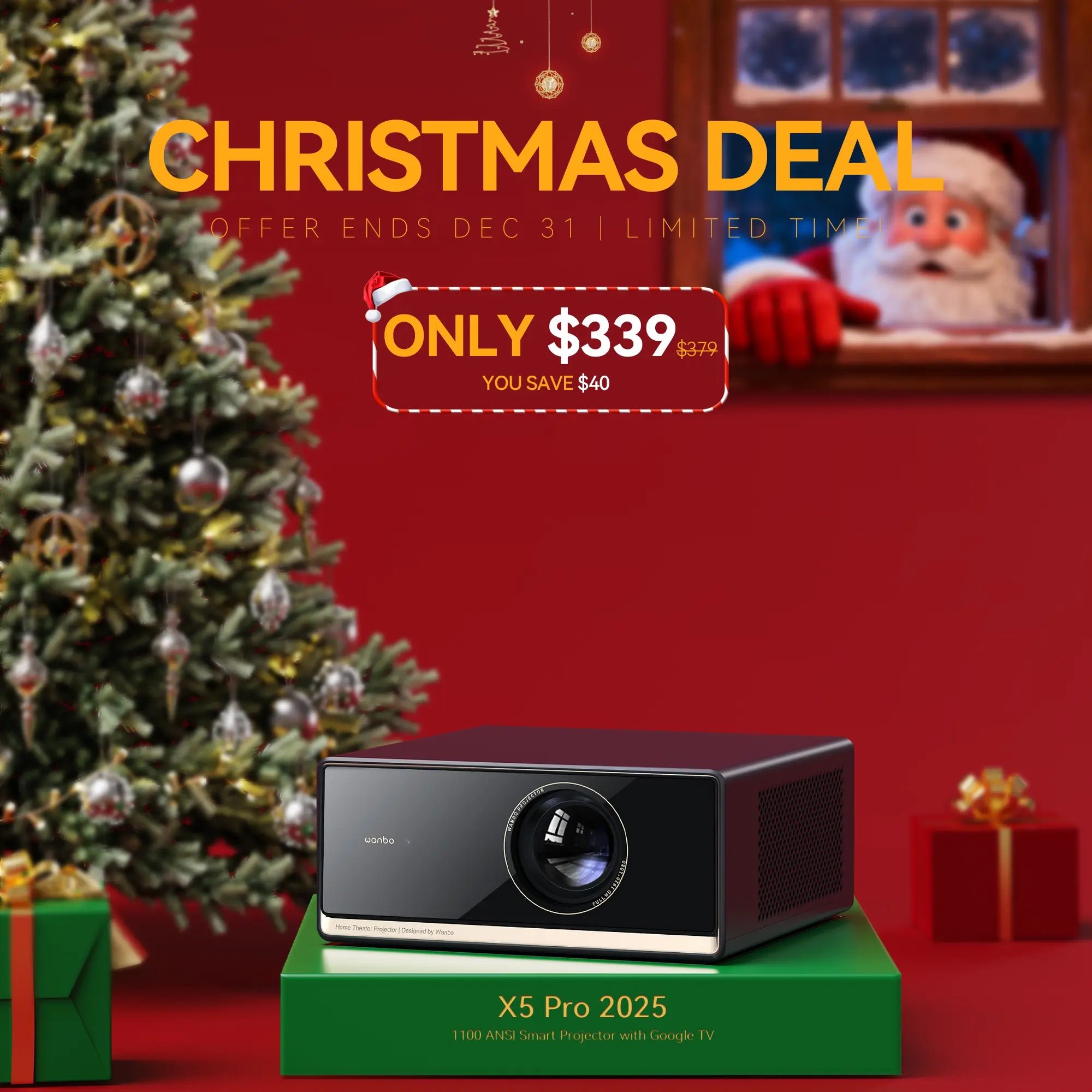 Wanbo X5 Pro 2025 1100 ANSI Smart Projector With Google TV Product vendor