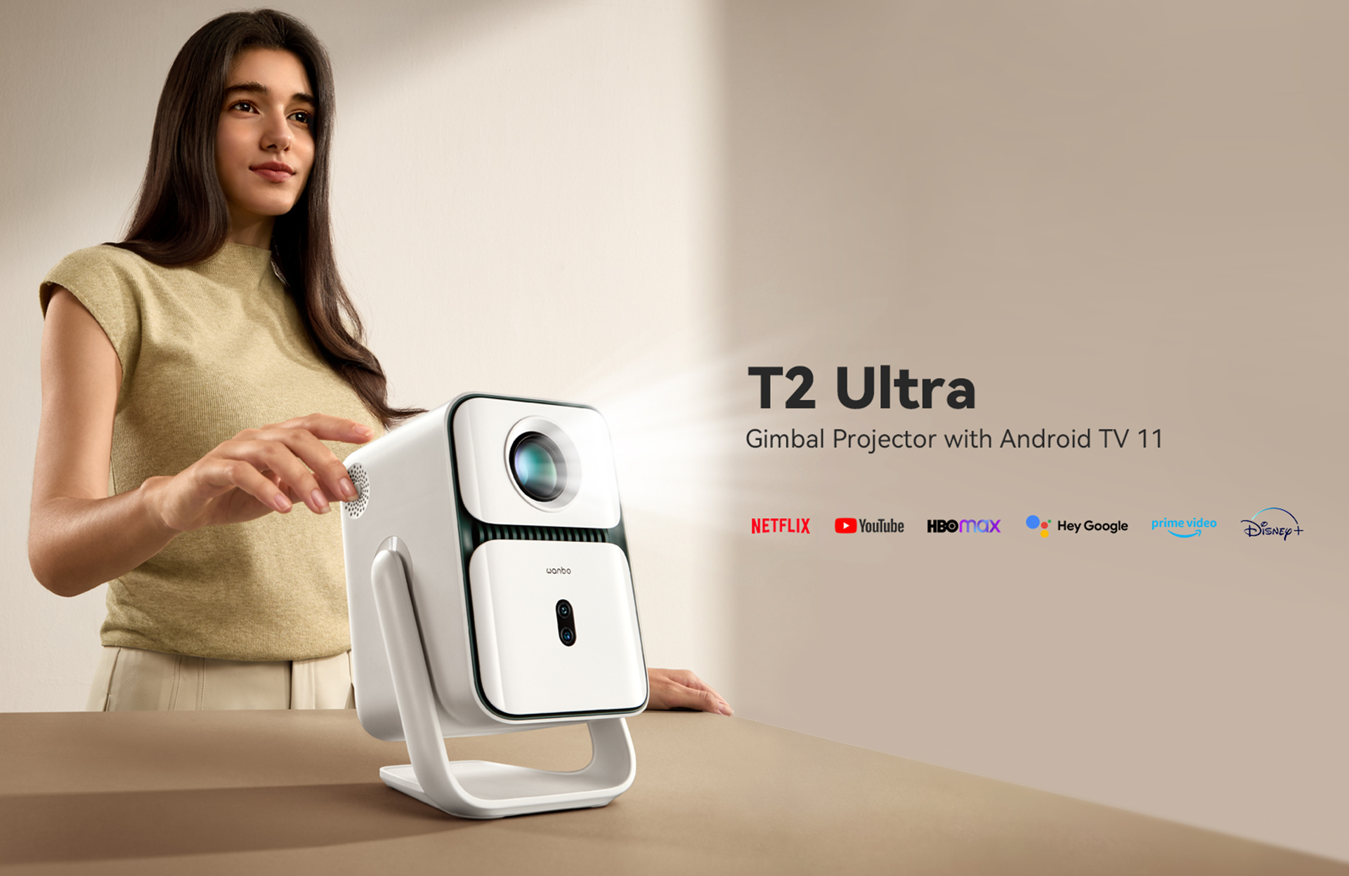 Wanbo T2 Ultra portable projector plays movies in any environment