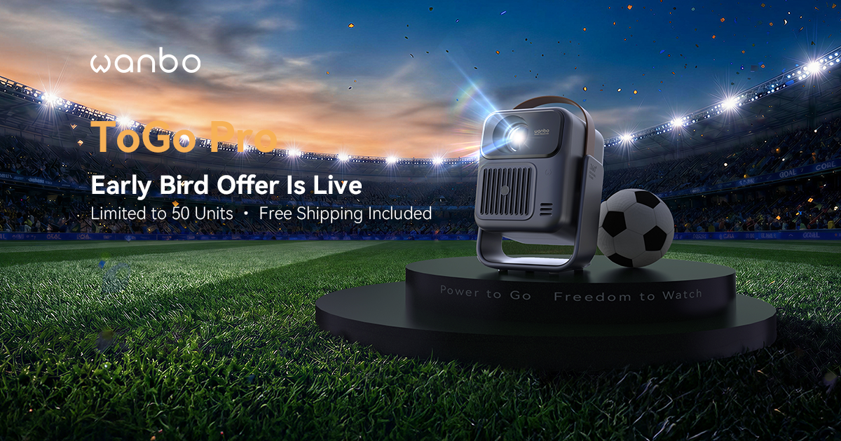 Wanbo ToGo Pro Early Bird Offer – The Longest-Battery-Life Outdoor LCD Projector with Google TV