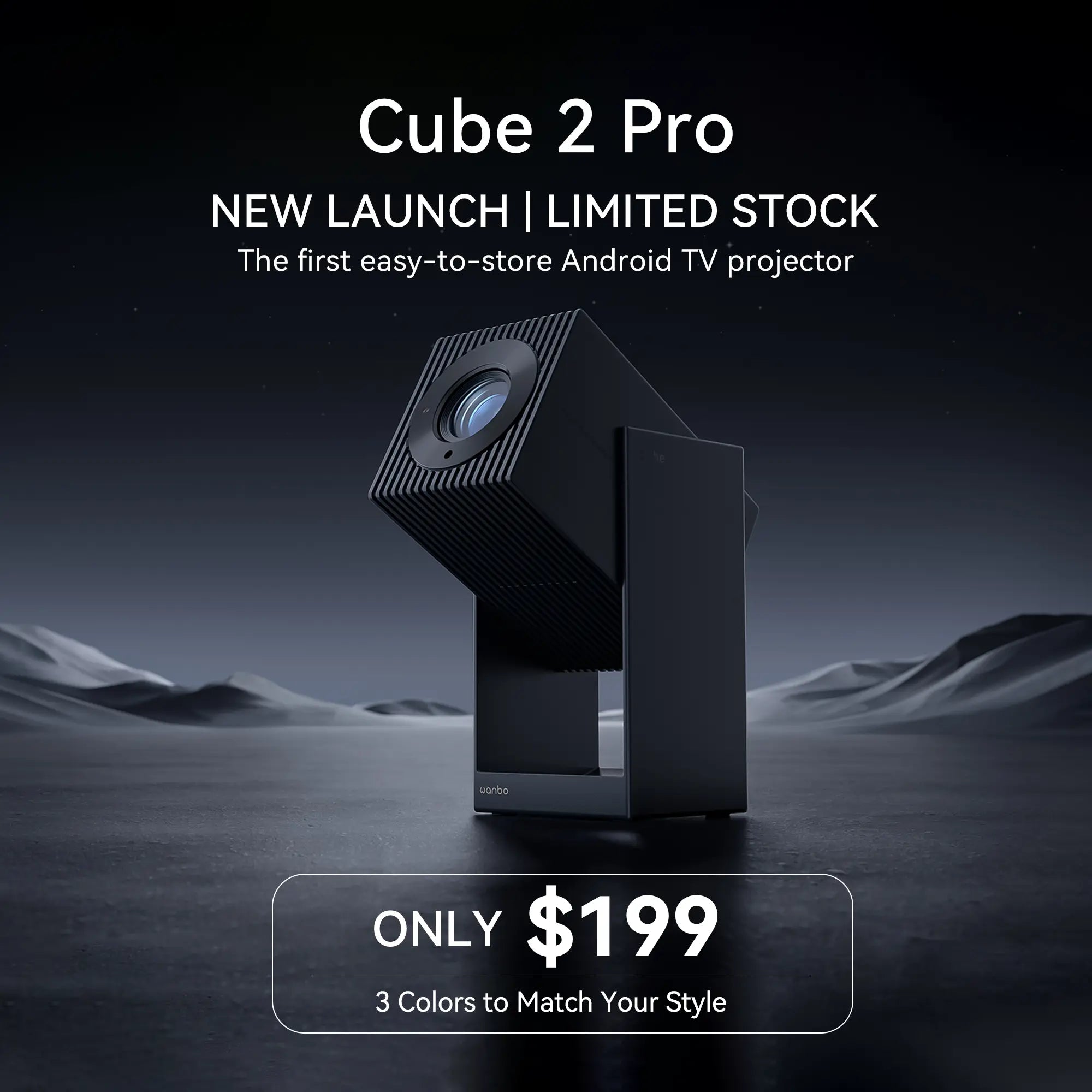 Wanbo Cube 2 Pro Projector | ToF Auto-Focus & All-in-One 1080P Smart Projector Product vendor