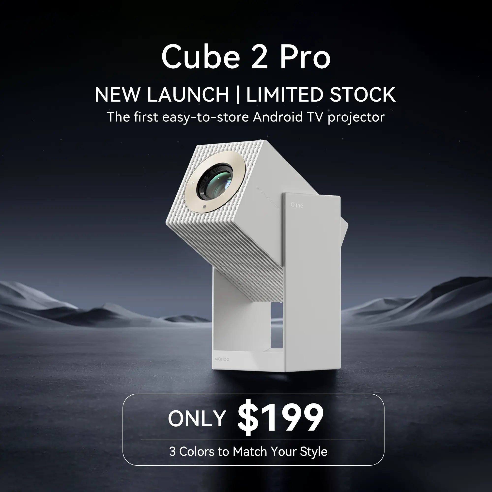 Wanbo Cube 2 Pro Projector | ToF Auto-Focus & All-in-One 1080P Smart Projector Product vendor
