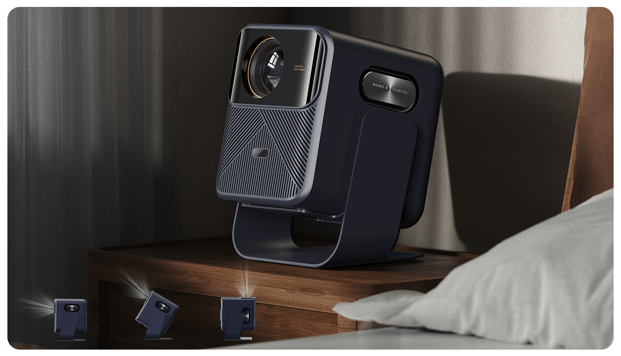 Wanbo Mozart 1 Pro 2025 thiết kế sang trọng màu xanh đậm