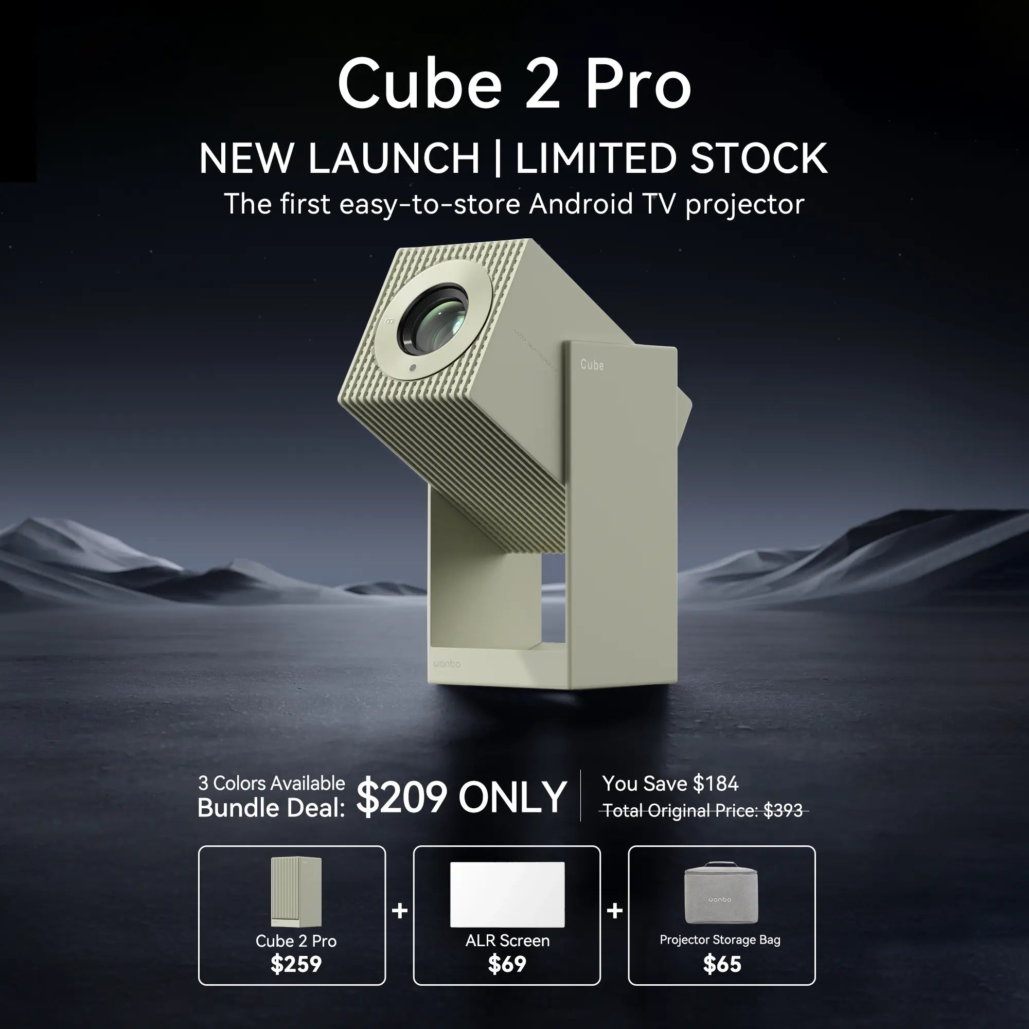 Wanbo Cube 2 Pro Projector | ToF Auto-Focus & All-in-One 1080P Smart Projector Product vendor