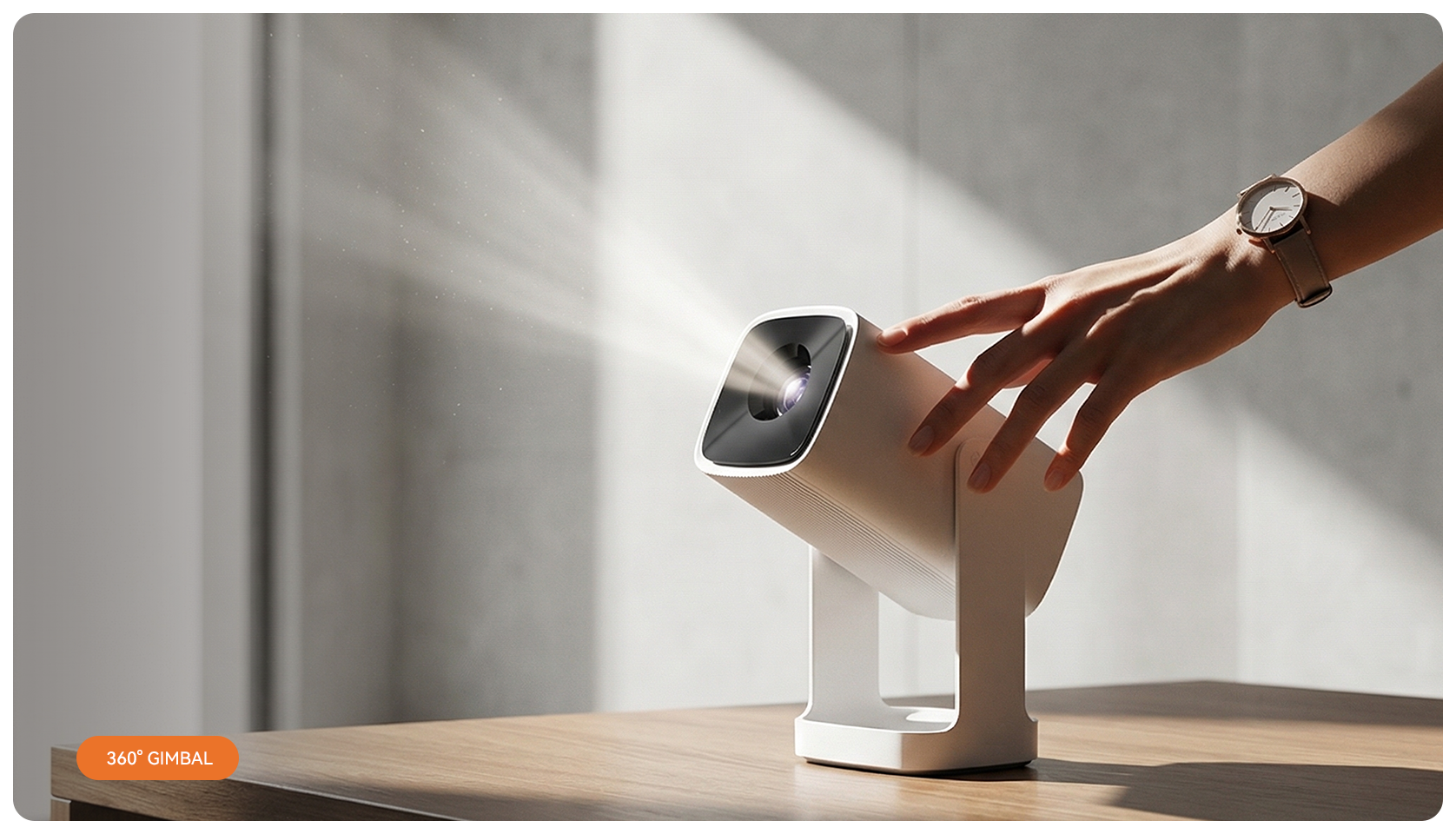 Wanbo Cube 1: Portable Android TV 11 Projector with 360° Gimbal
