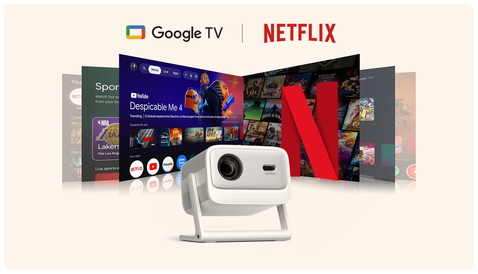 Vali 1 Pro Google TV 14 Projector With MEMC & Dolby – Wanbo