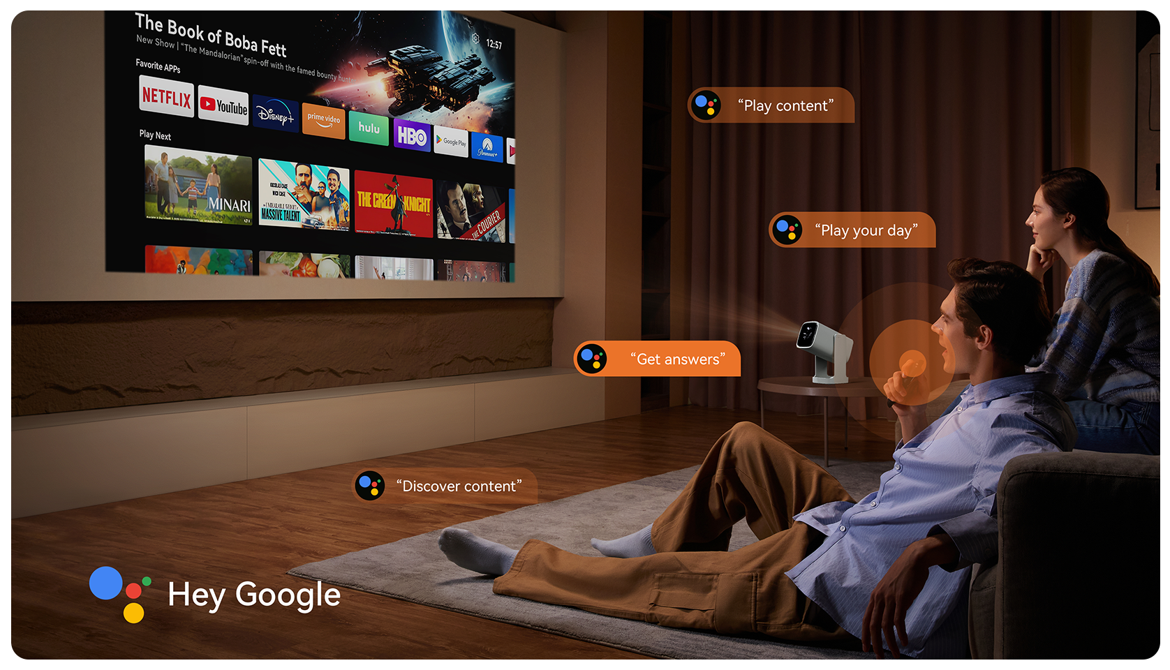 Wanbo Cube 1: Portable Android TV 11 Projector with 360° Gimbal