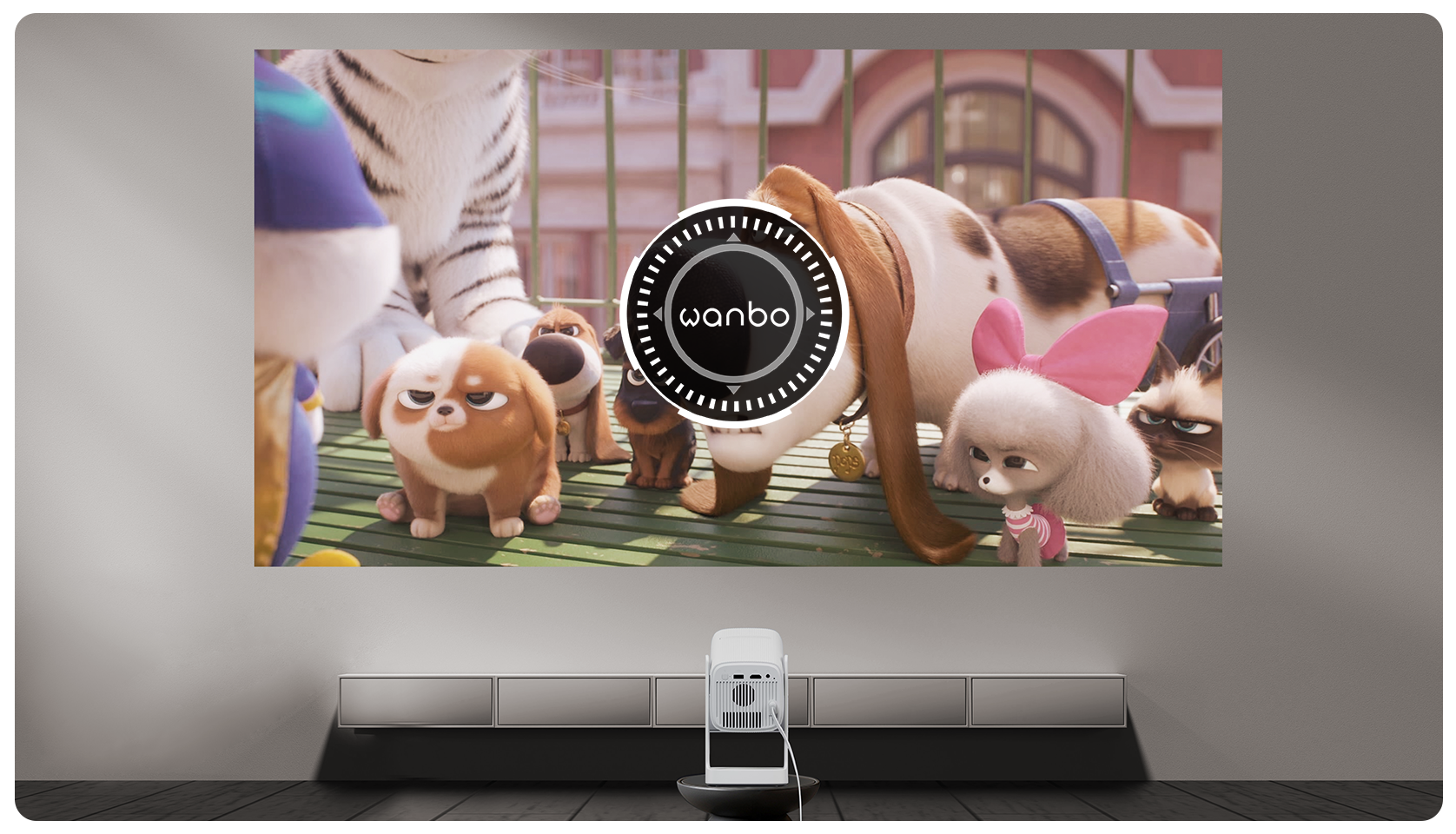 Wanbo Cube 1: Portable Android TV 11 Projector with 360° Gimbal