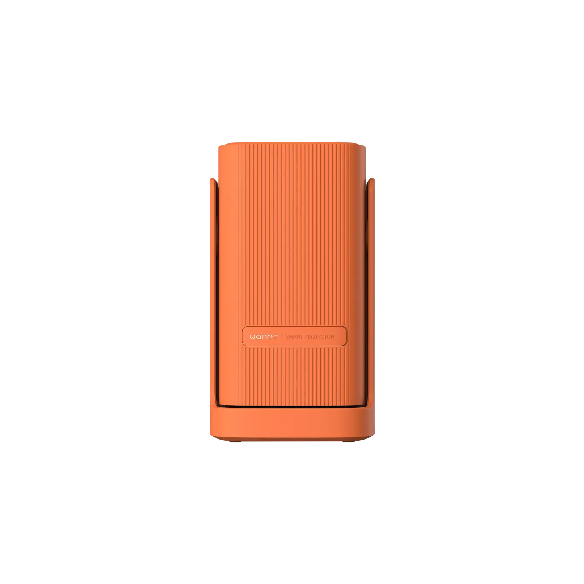 Wanbo Cube 1 Smart Android TV Projector in Canyon Orange with 360° Rotating Gimbal Stand