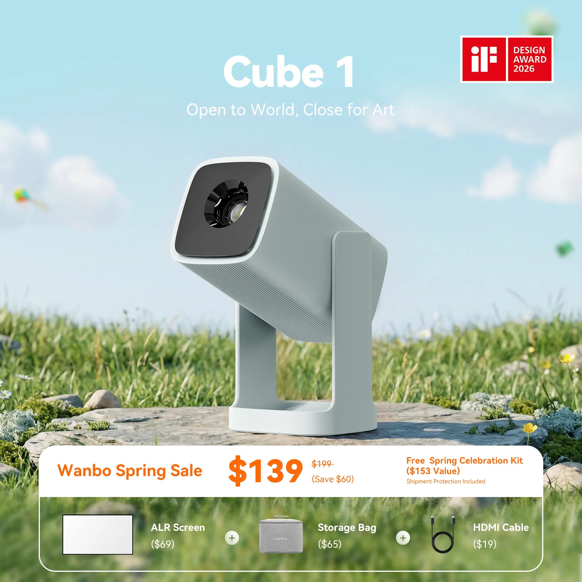 Wanbo Cube 1: Your Bedroom Cinema, Projected. With Android TV 11 & 360° Rotation. Product vendor