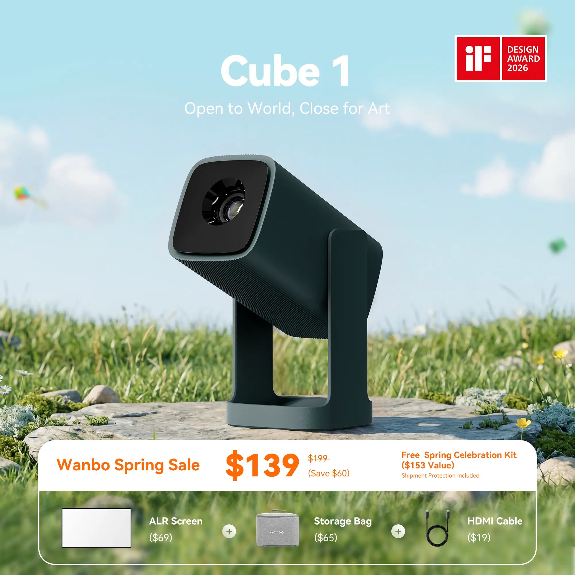 Wanbo Cube 1: Your Bedroom Cinema, Projected. With Android TV 11 & 360° Rotation. Product vendor