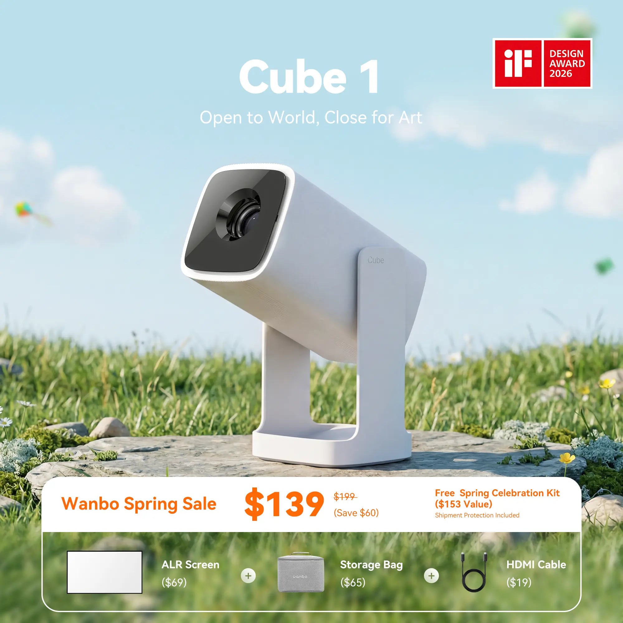 Wanbo Cube 1: Your Bedroom Cinema, Projected. With Android TV 11 & 360° Rotation. Product vendor