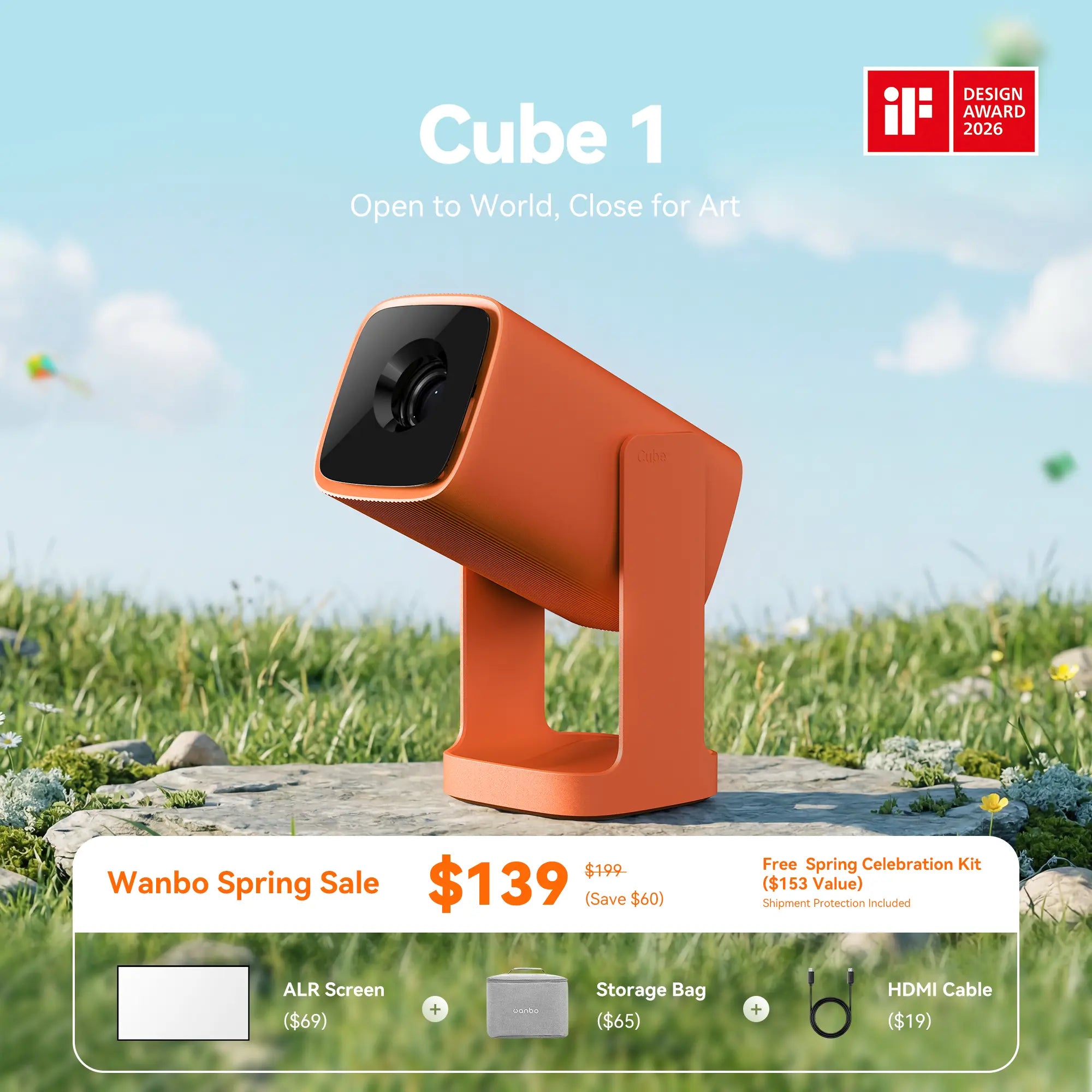 Wanbo Cube 1: Your Bedroom Cinema, Projected. With Android TV 11 & 360° Rotation. Product vendor