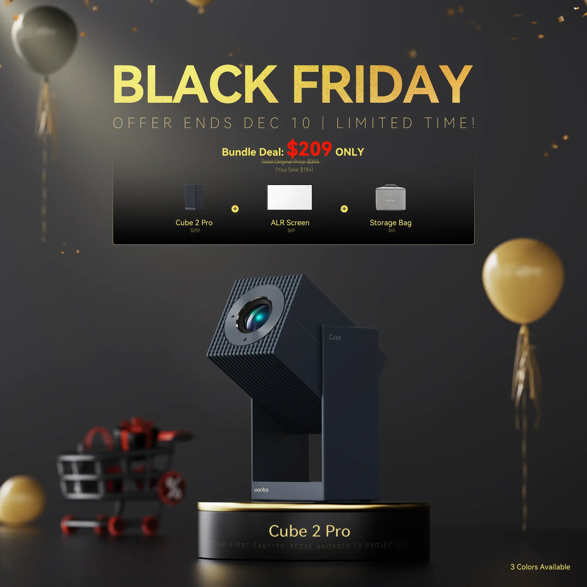 Wanbo Cube 2 Pro Projector | ToF Auto-Focus & All-in-One 1080P Smart Projector Product vendor