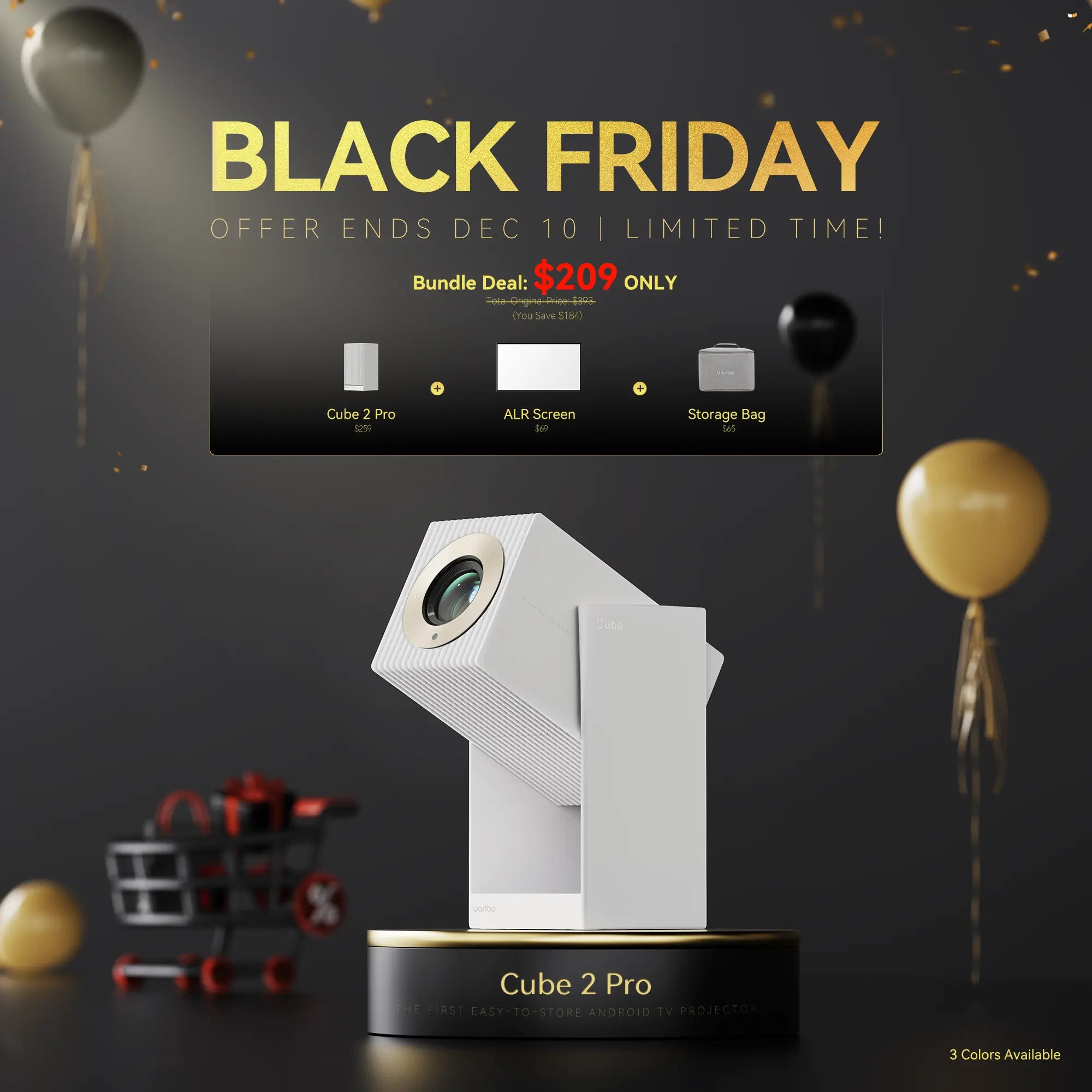 Wanbo Cube 2 Pro Projector | ToF Auto-Focus & All-in-One 1080P Smart Projector Product vendor