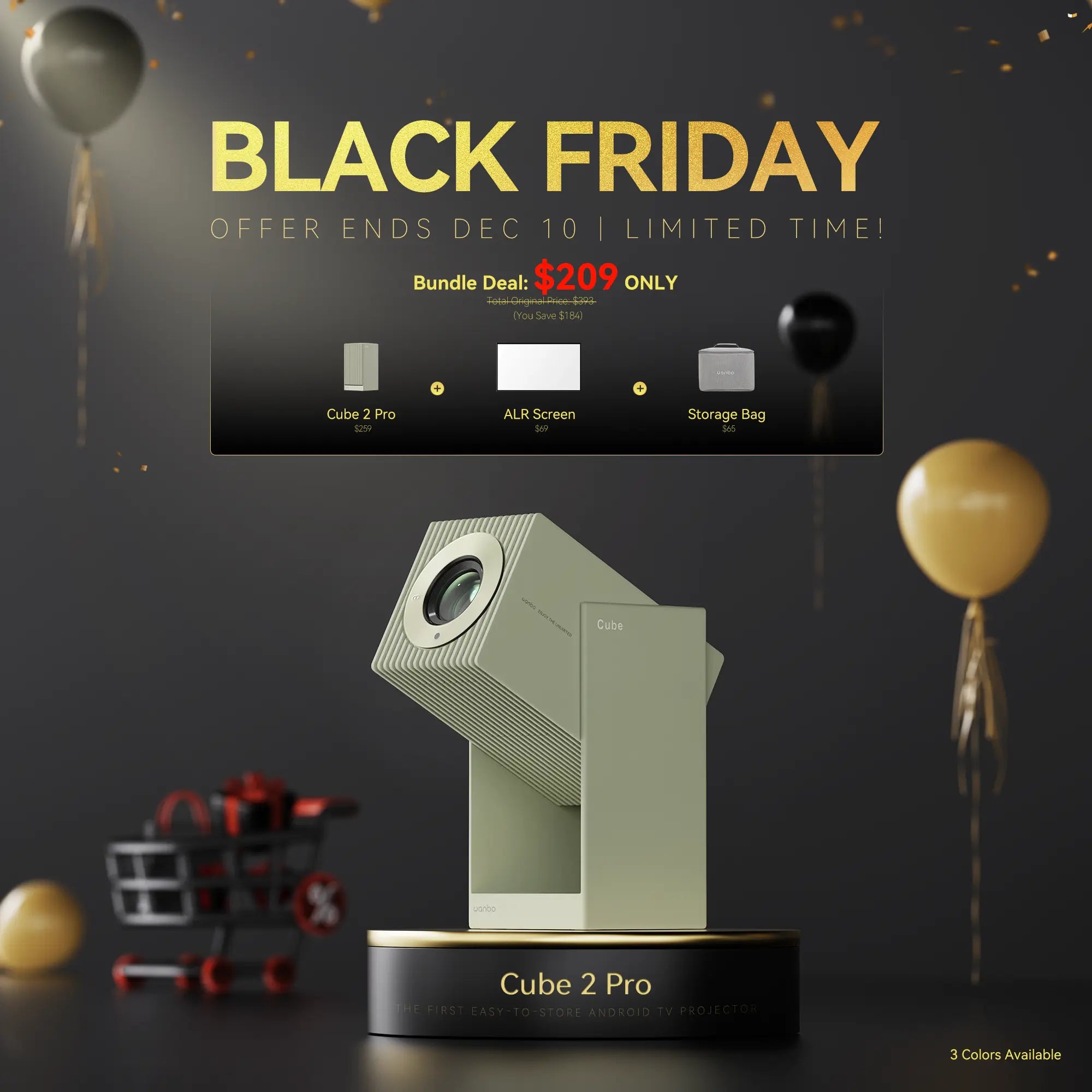 Wanbo Cube 2 Pro Projector | ToF Auto-Focus & All-in-One 1080P Smart Projector Product vendor