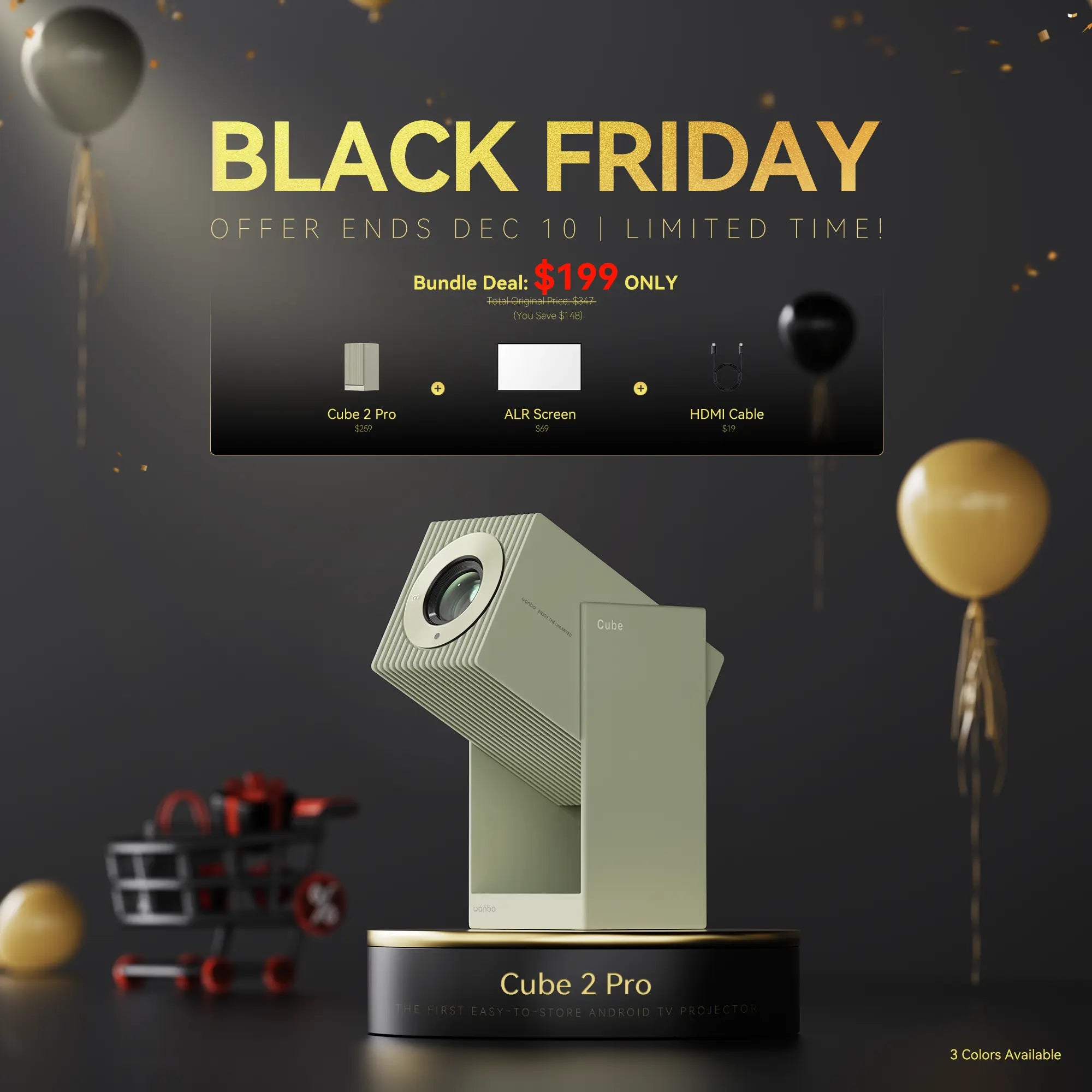 Wanbo Cube 2 Pro Projector | ToF Auto-Focus & All-in-One 1080P Smart Projector Product vendor