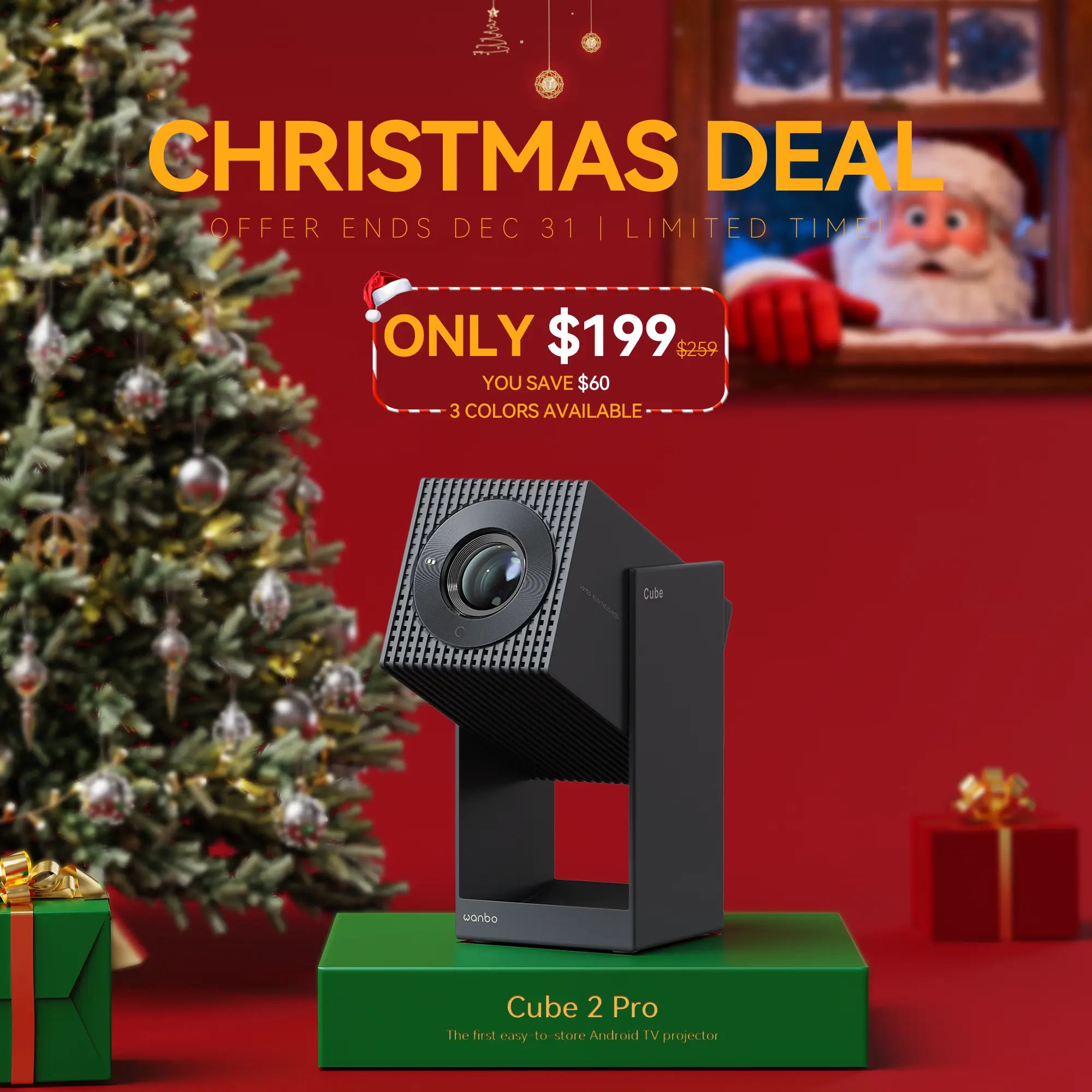 Wanbo Cube 2 Pro Projector | ToF Auto-Focus & All-in-One 1080P Smart Projector Product vendor
