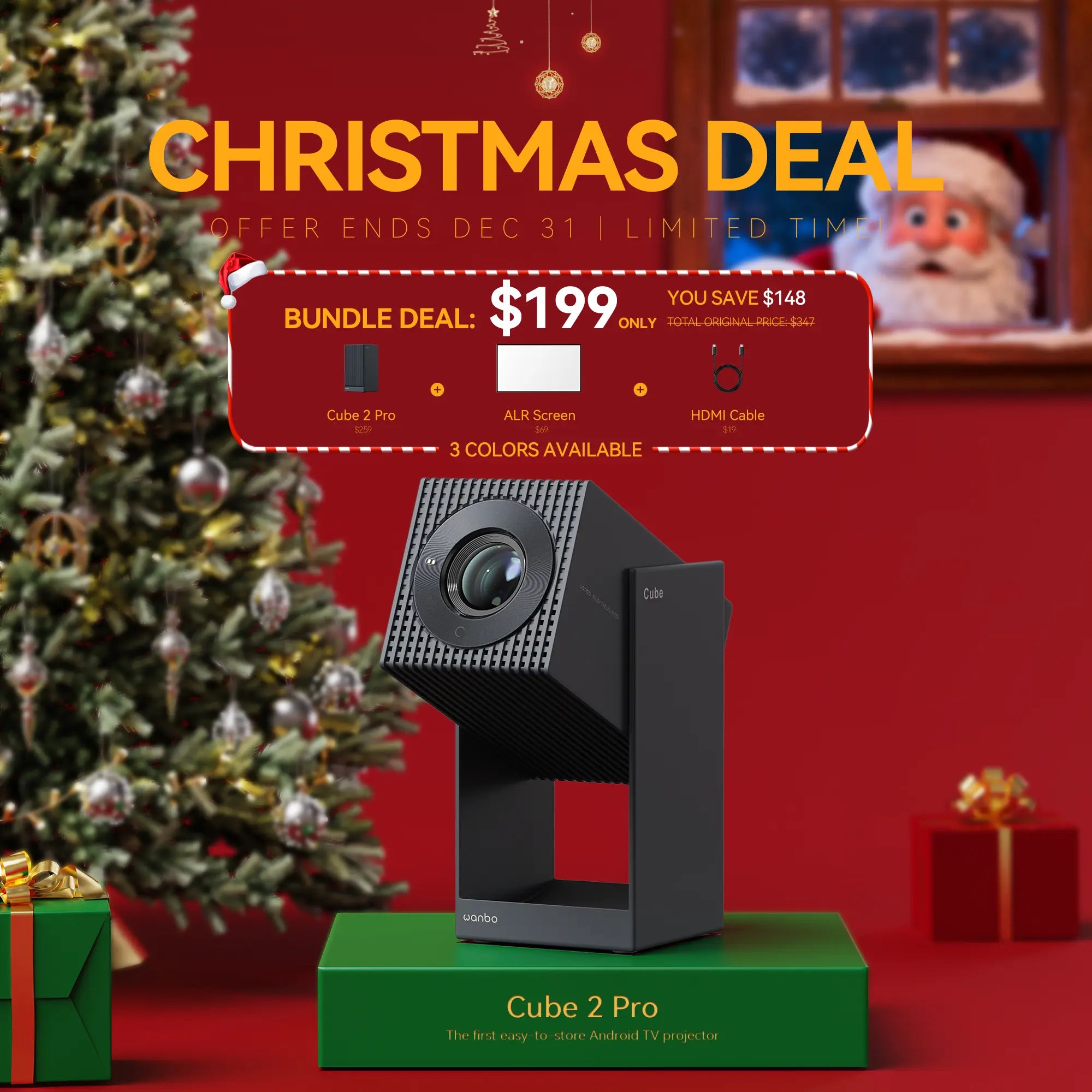 Wanbo Cube 2 Pro Projector | ToF Auto-Focus & All-in-One 1080P Smart Projector Product vendor
