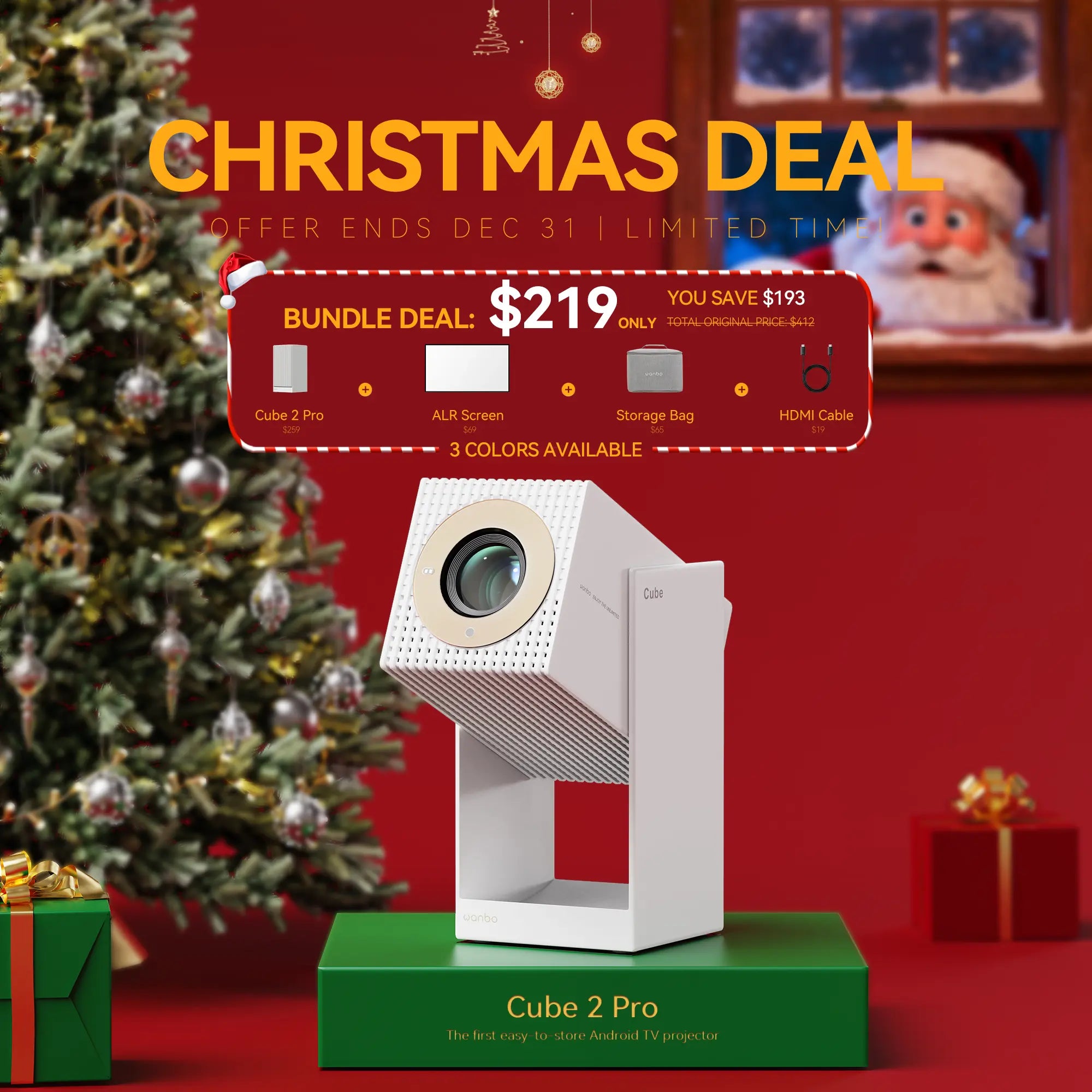 Wanbo Cube 2 Pro Projector | ToF Auto-Focus & All-in-One 1080P Smart Projector Product vendor