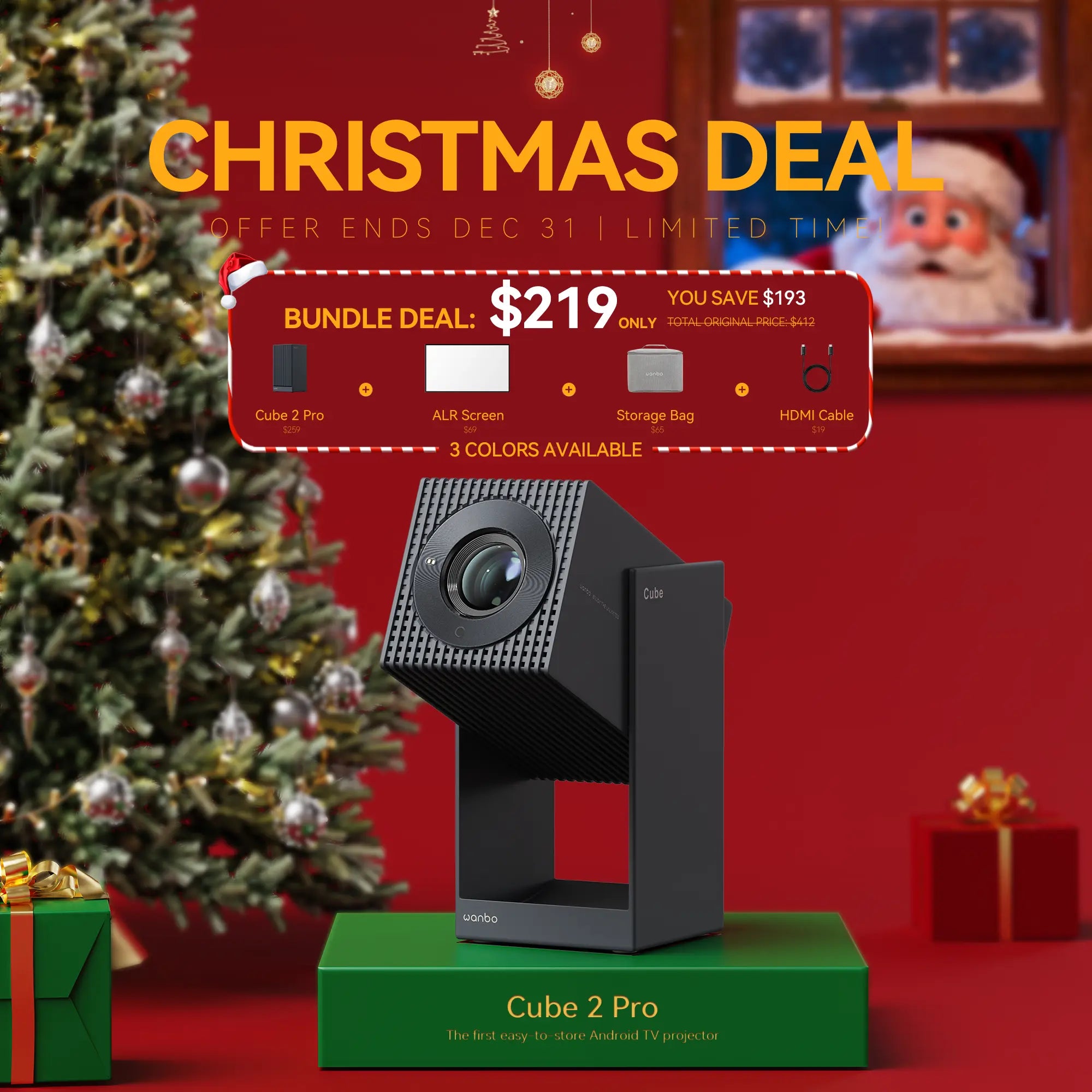 Wanbo Cube 2 Pro Projector | ToF Auto-Focus & All-in-One 1080P Smart Projector Product vendor