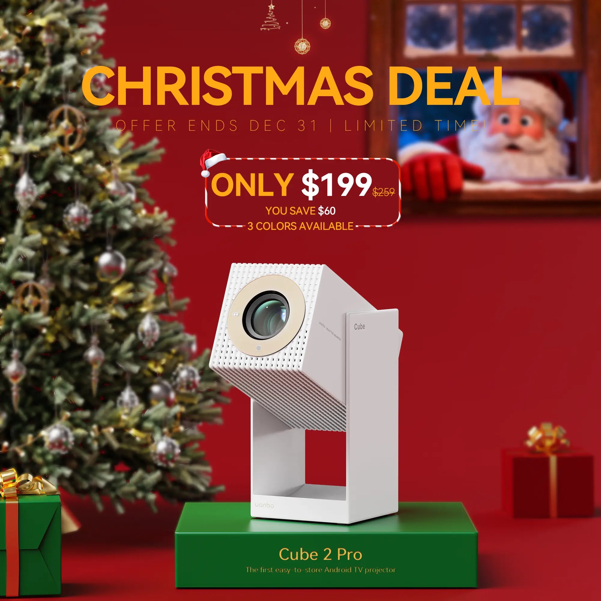Wanbo Cube 2 Pro Projector | ToF Auto-Focus & All-in-One 1080P Smart Projector Product vendor