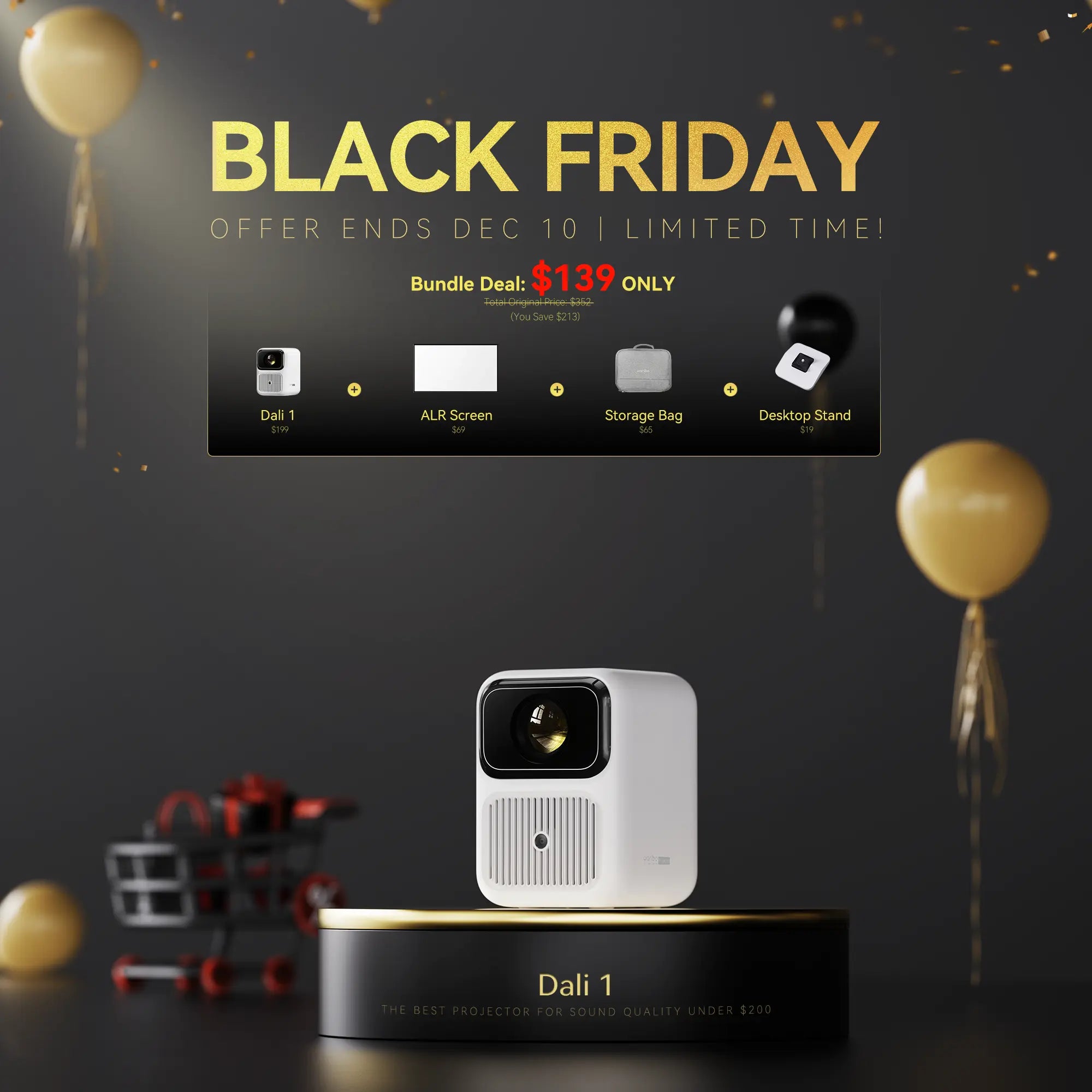 Wanbo Dali 1 Music Proyector Next-Level Audio immersion Portable Projector Product vendor