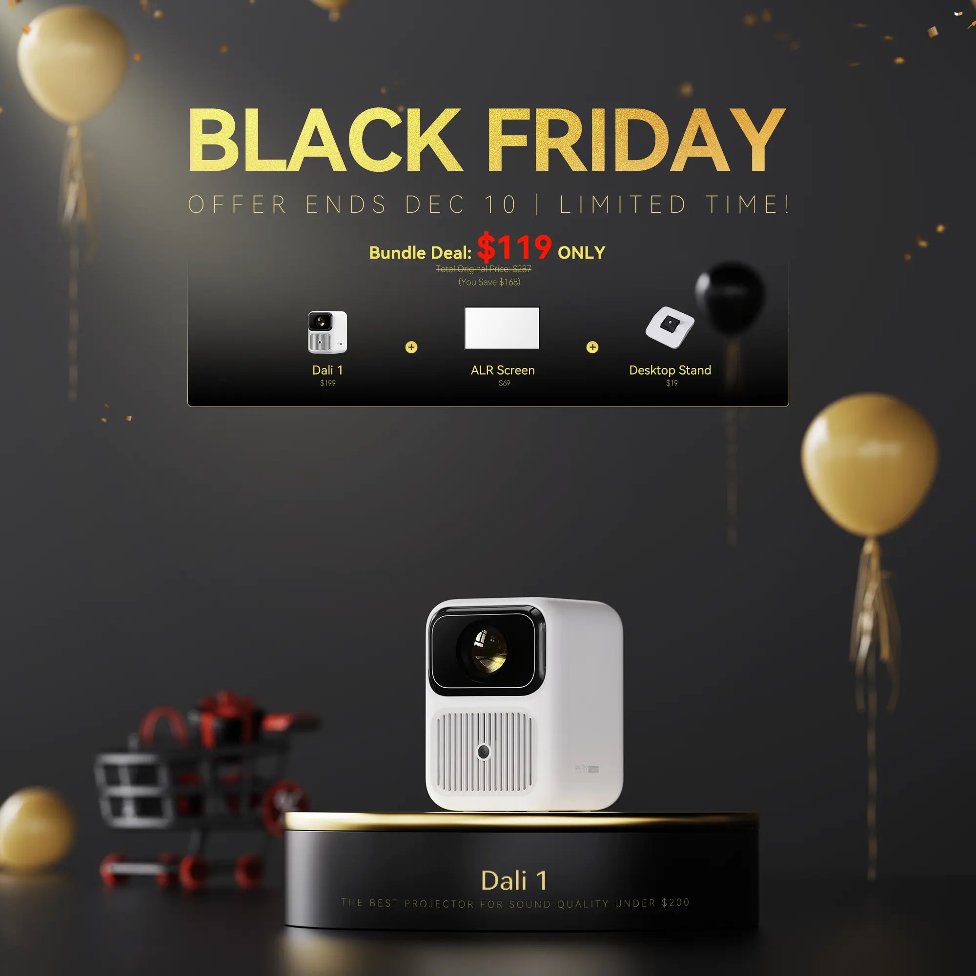 Wanbo Dali 1 Music Proyector Next-Level Audio immersion Portable Projector Product vendor