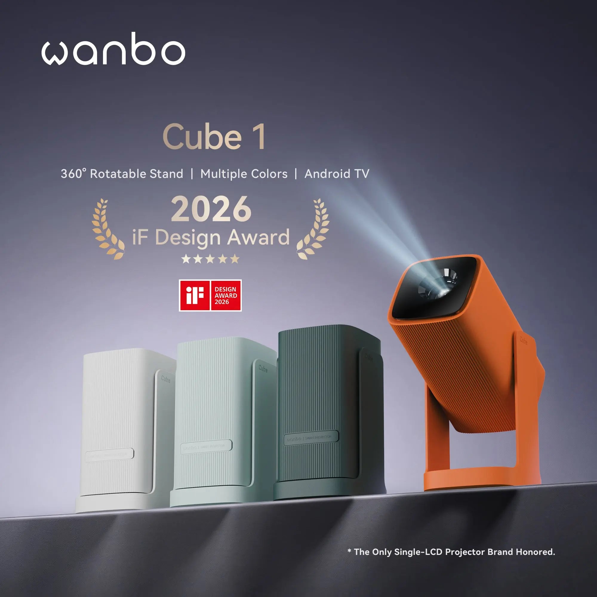 Wanbo Cube 1: Your Bedroom Cinema, Projected. With Android TV 11 & 360° Rotation. Product vendor