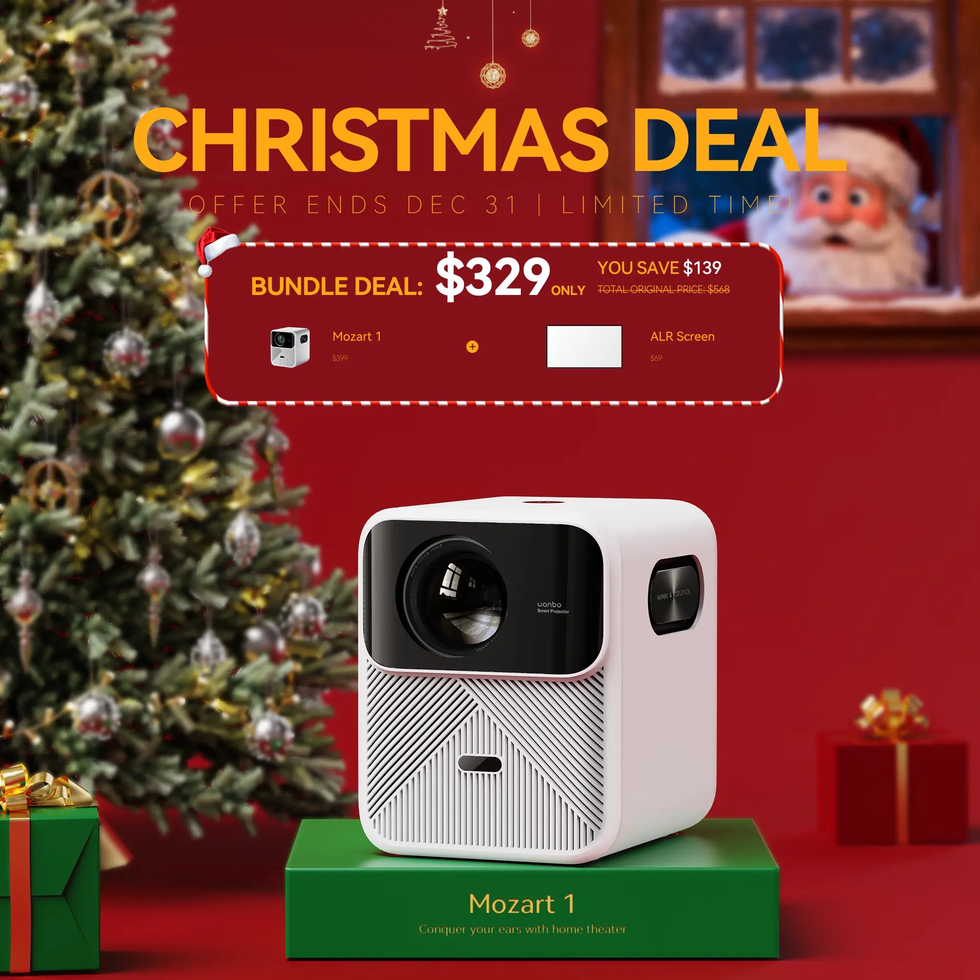 Wanbo Mozart 1 Projector PixelPro 5.0 full closed optical | 8W*2 Full-frequency speakers Product vendor