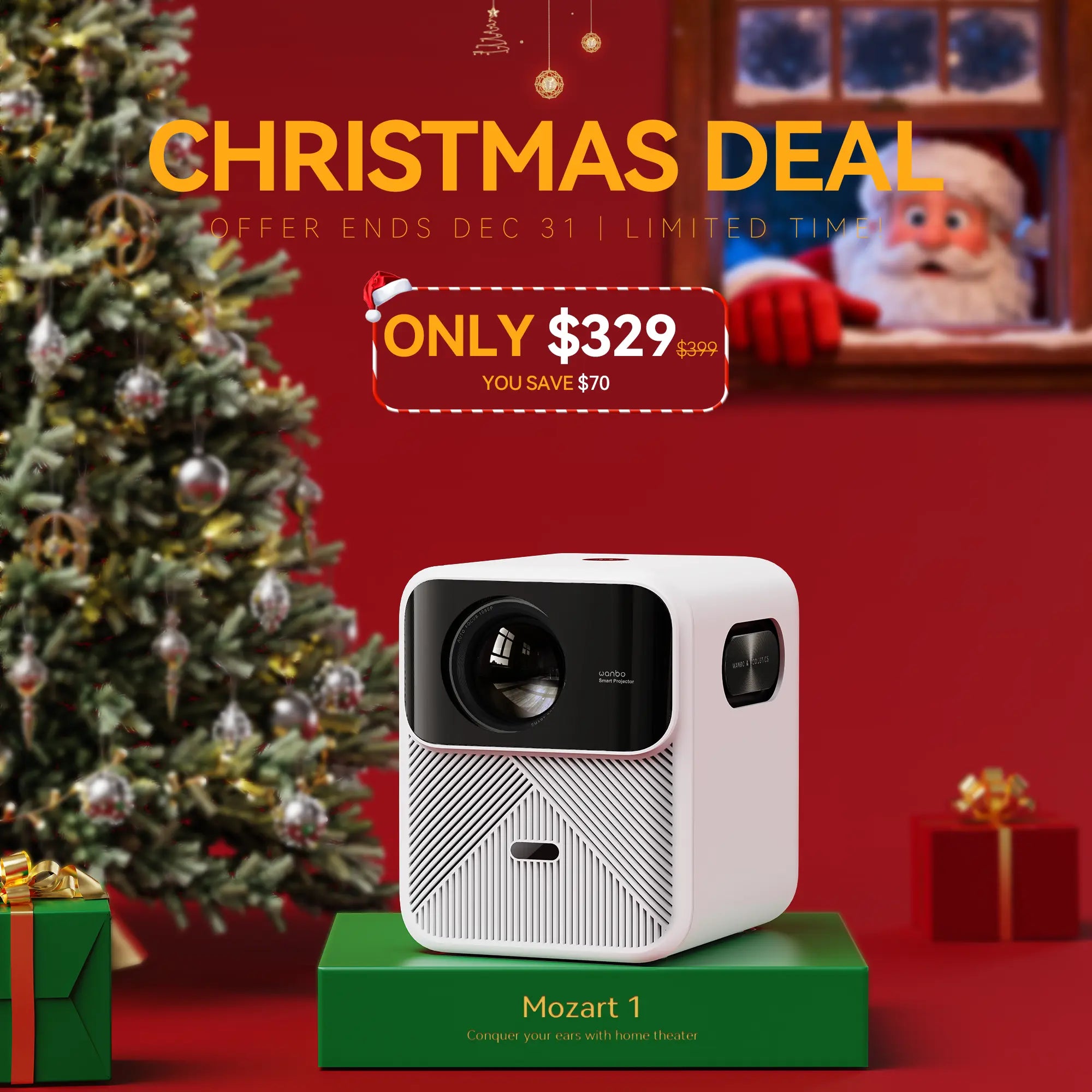 Wanbo Mozart 1 Projector PixelPro 5.0 full closed optical | 8W*2 Full-frequency speakers Product vendor