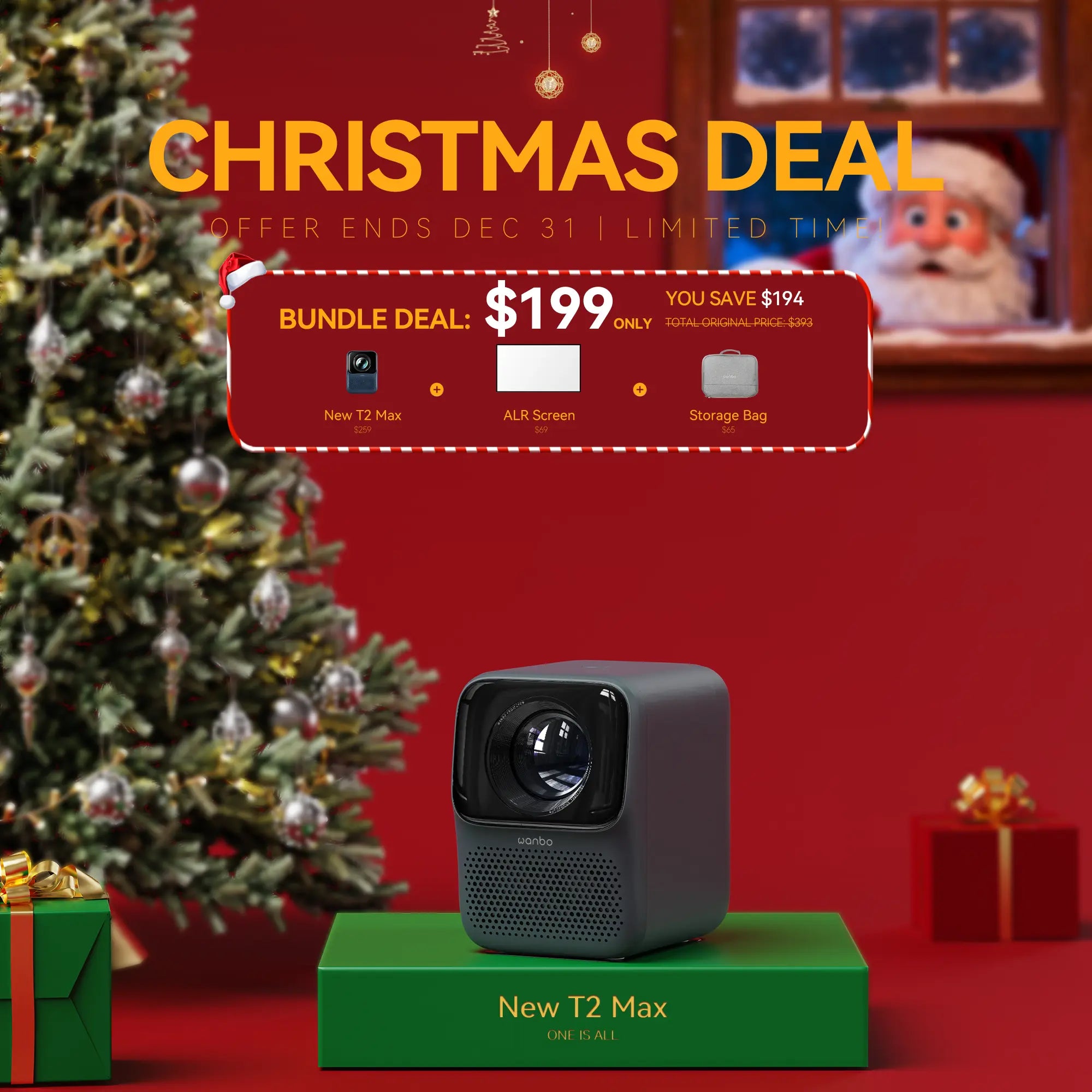 Wanbo New T2 Max Projector High Brightness 1080p Full HD Dual-Band Wifi 6 Product vendor