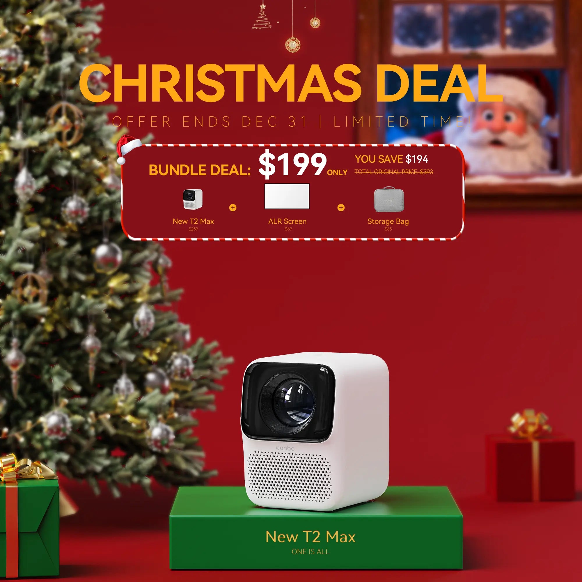 Wanbo New T2 Max Projector High Brightness 1080p Full HD Dual-Band Wifi 6 Product vendor