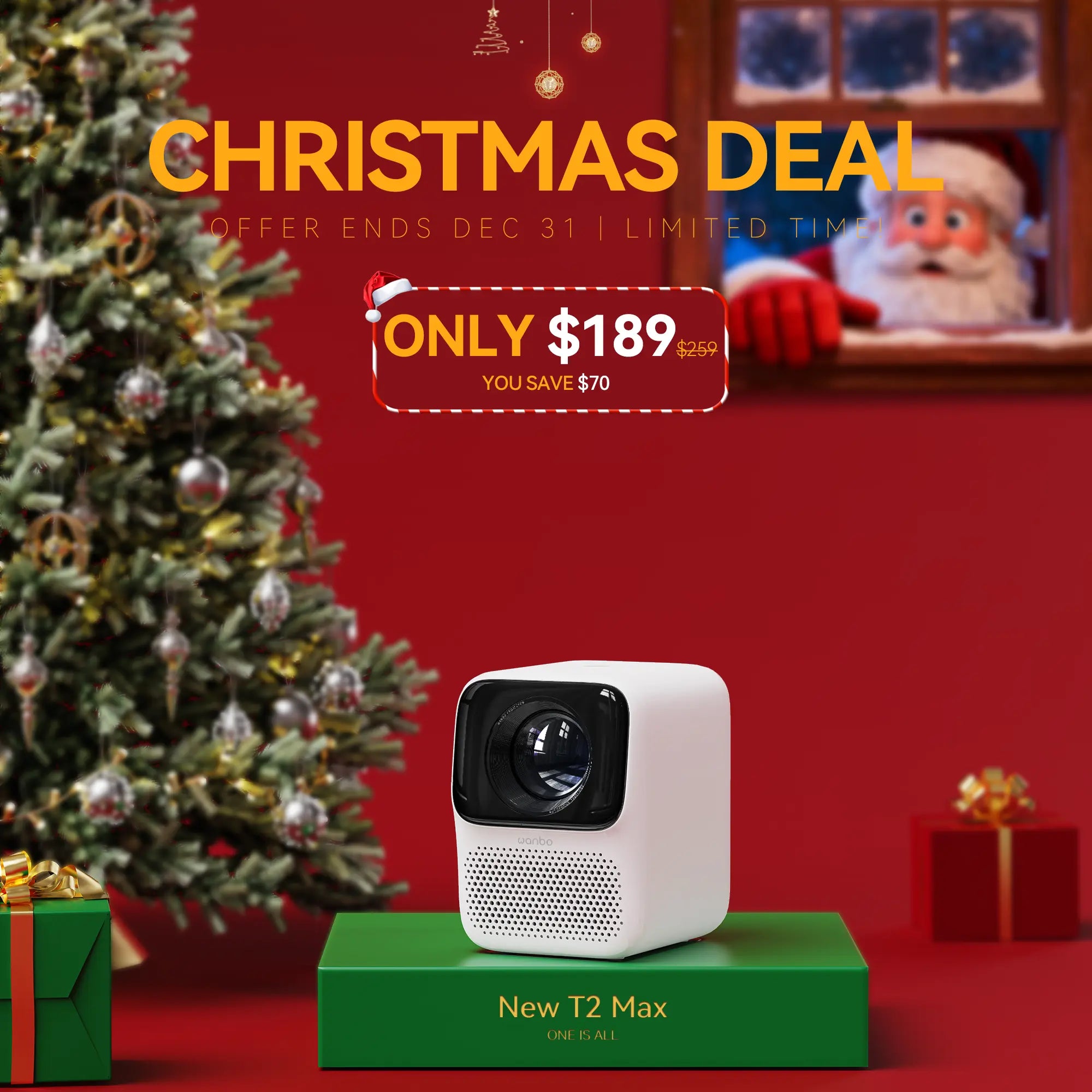 Wanbo New T2 Max Projector High Brightness 1080p Full HD Dual-Band Wifi 6 Product vendor