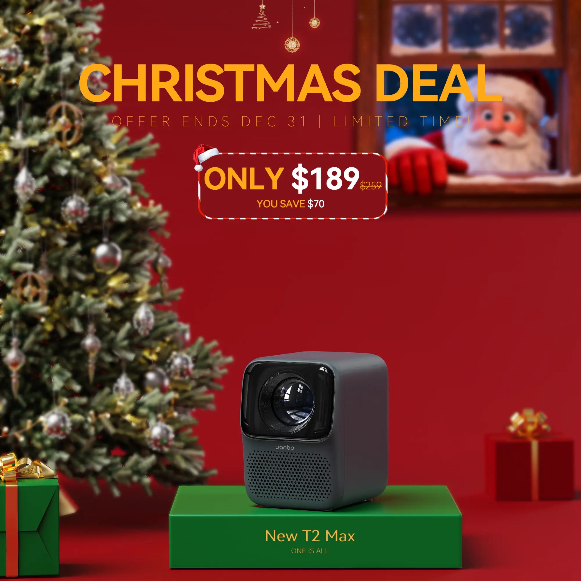 Wanbo New T2 Max Projector High Brightness 1080p Full HD Dual-Band Wifi 6 Product vendor