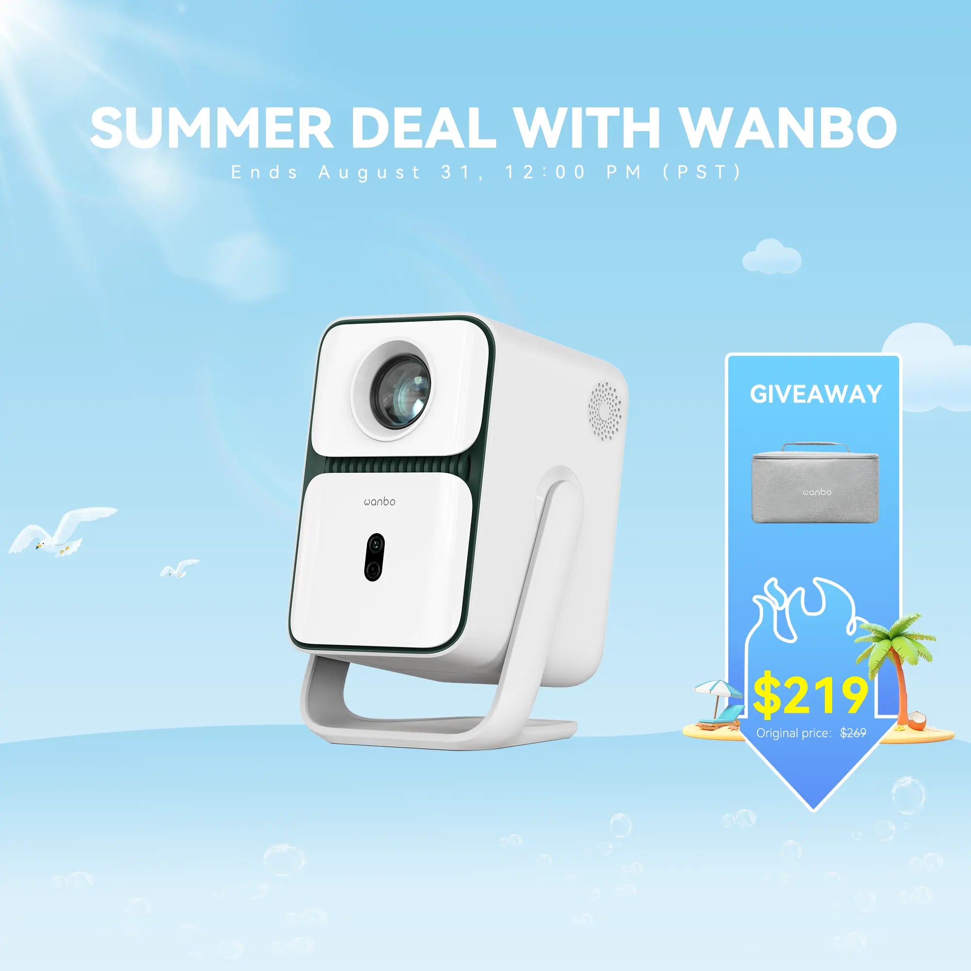 Wanbo T2 Ultra Gimbal projector with Android TV 11 DRM L1 Certification Product vendor