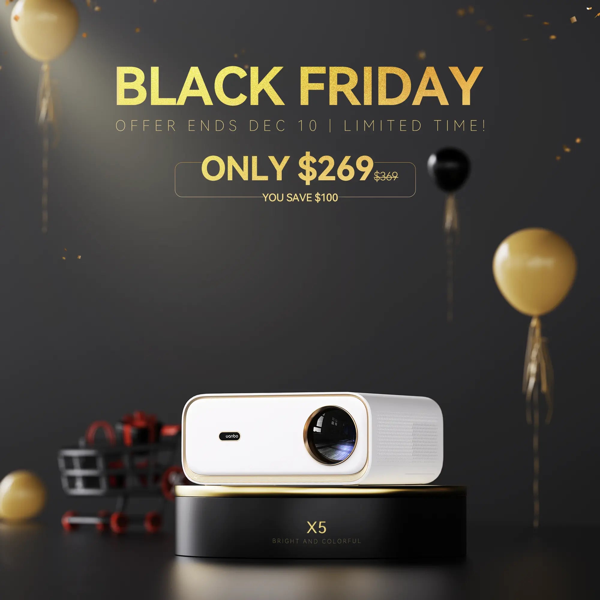 Wanbo Black Friday sale on the X5 projector, 