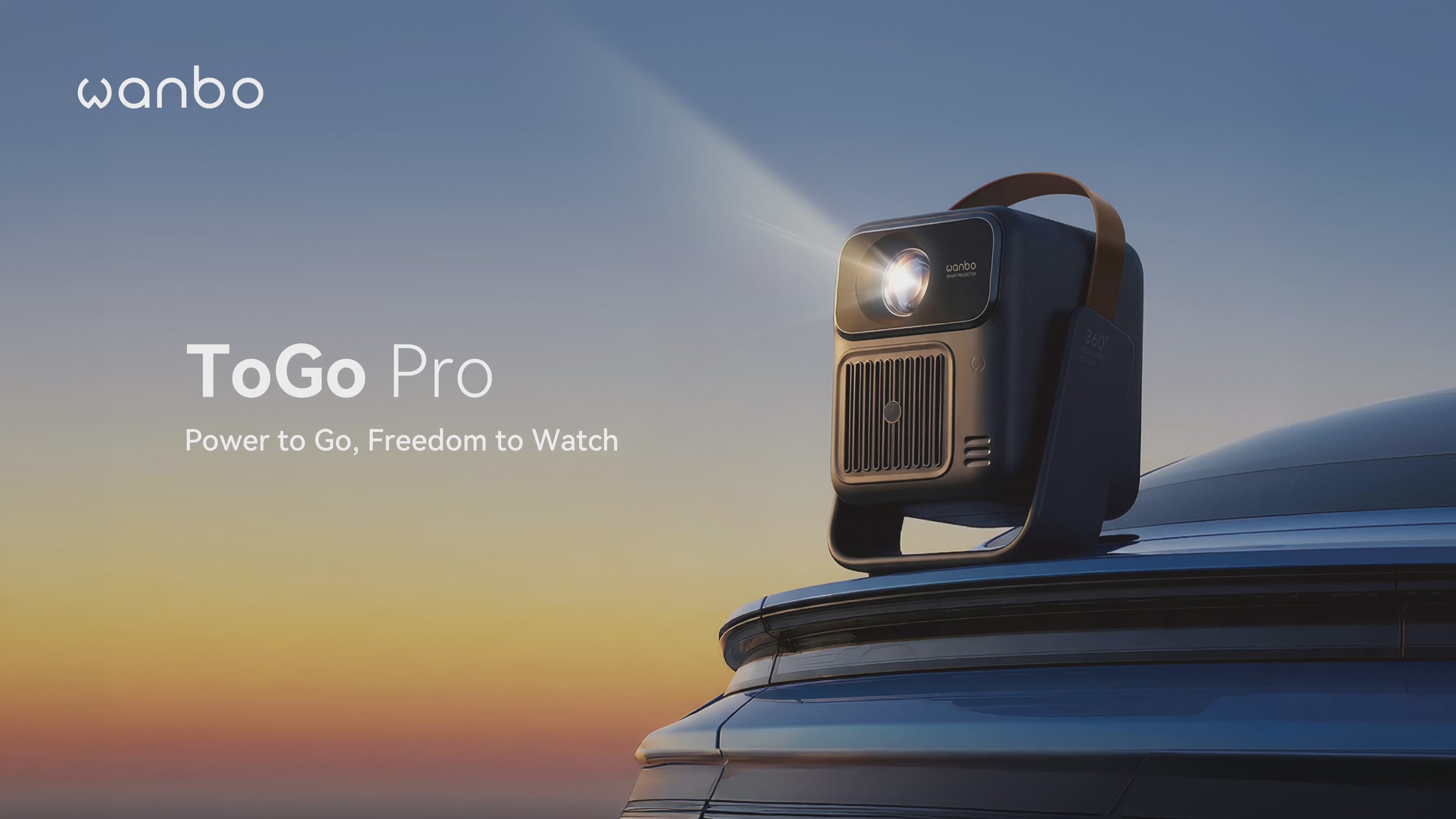 Wanbo ToGo Pro: Google TV Projector with Android 14 & Longest Battery for Outdoor