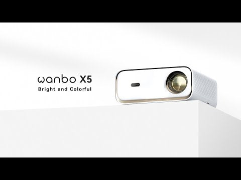Wanbo Weekend Flash Sale-Wanbo X5 Projector Auto Focus 1100 ANSI High Brightness 1080P Dual-Band Wifi 6 Hidden bracket