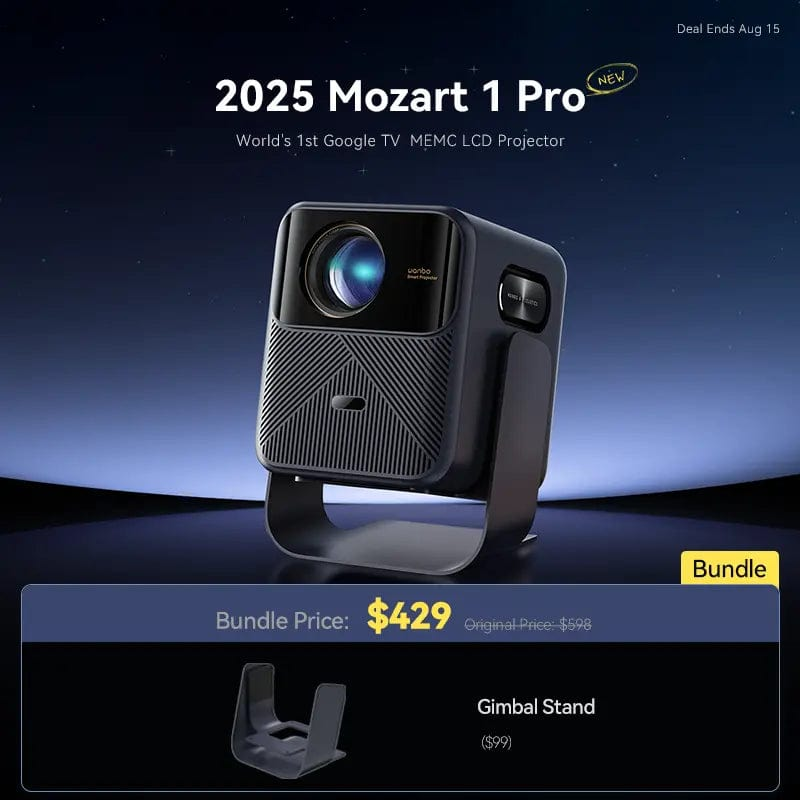 Wanbo Wanbo 2025 Mozart 1 Pro New | World's 1st Google TV MEMC Projector | 1200ANSI | 4K Support | HDR10