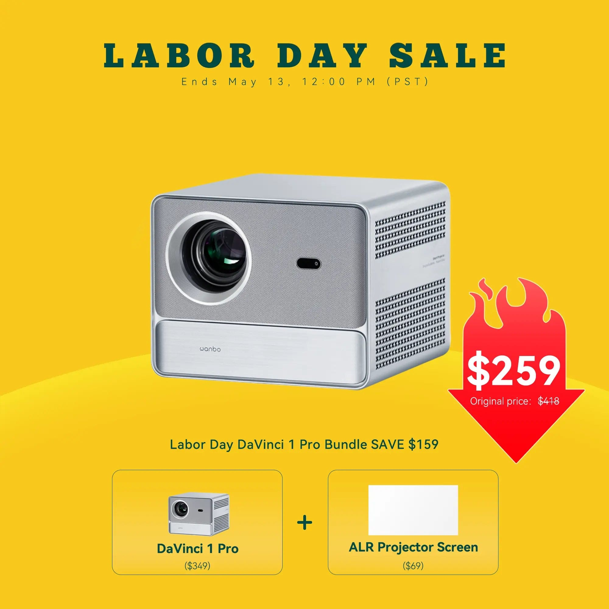 Wanbo Wanbo DaVinci 1 Pro Projector 1080P Home Theater with Google Assistant