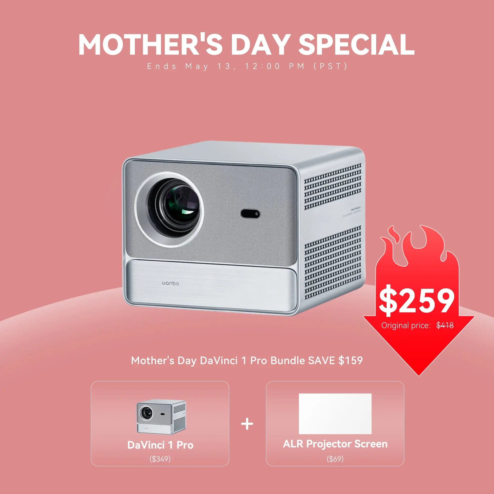 Wanbo Wanbo DaVinci 1 Pro Projector 1080P Home Theater with Google Assistant
