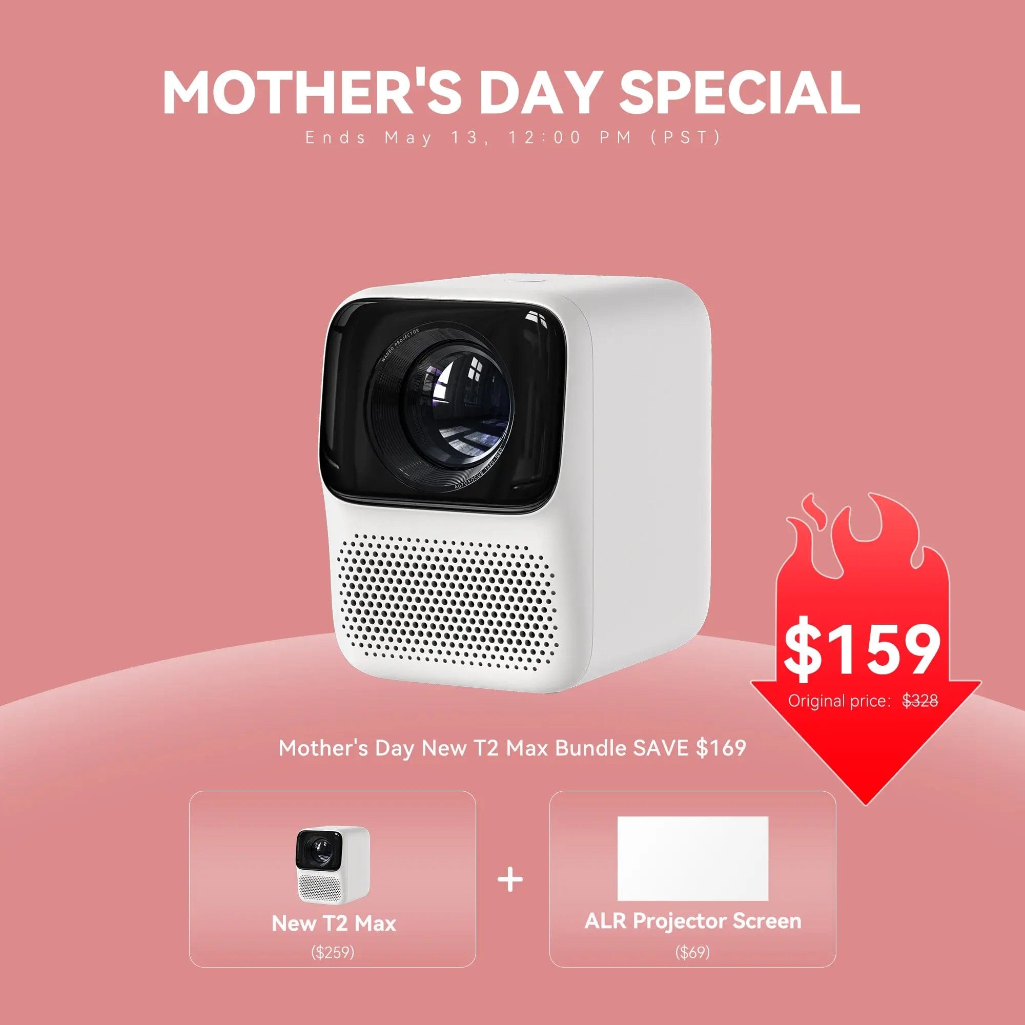 Wanbo Wanbo New T2 Max Projector High Brightness 1080p Full HD Dual-Band Wifi 6