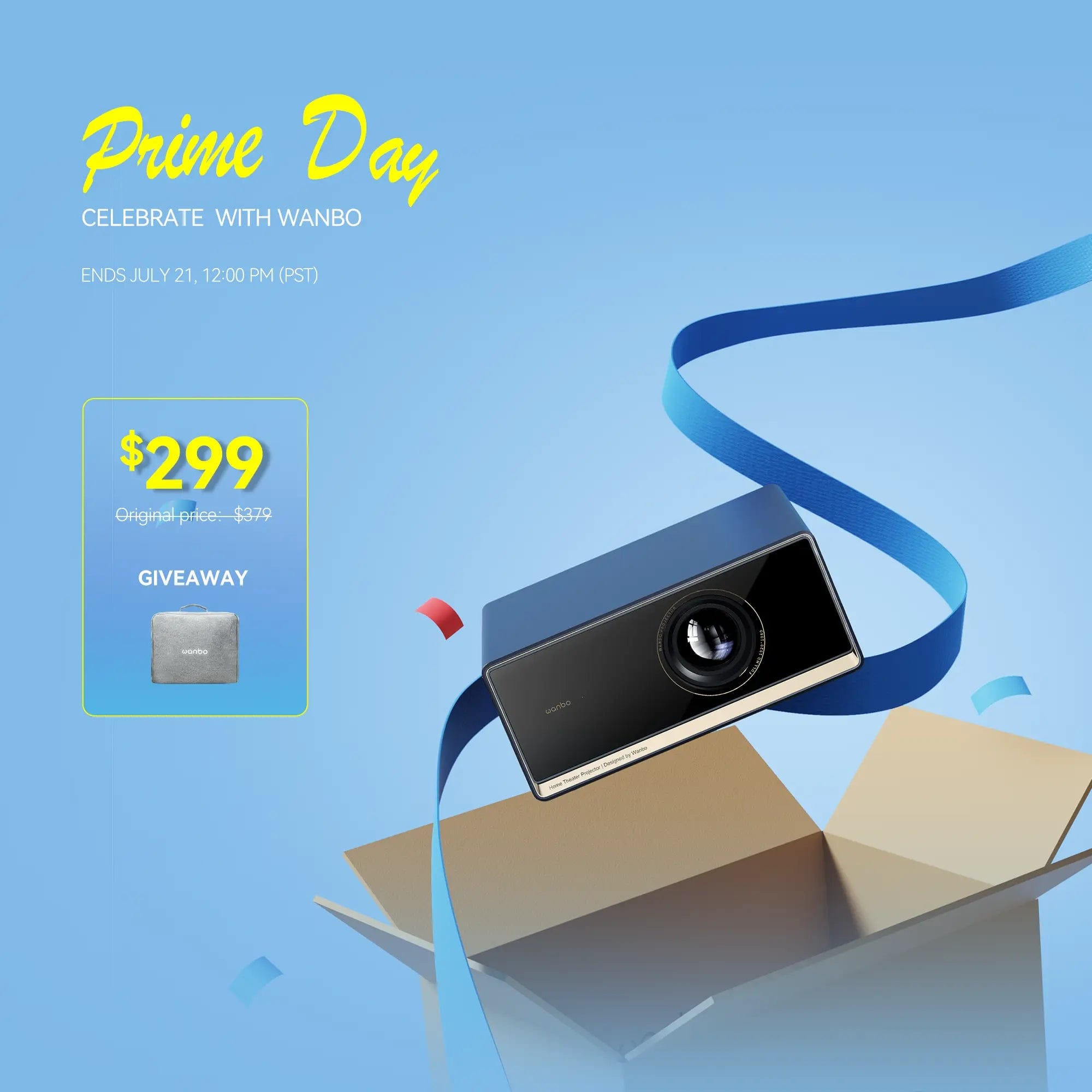 Wanbo Wanbo X5 Pro Prime Day Deal $299 | 72H Countdown | 1100 ANSI | 1080P