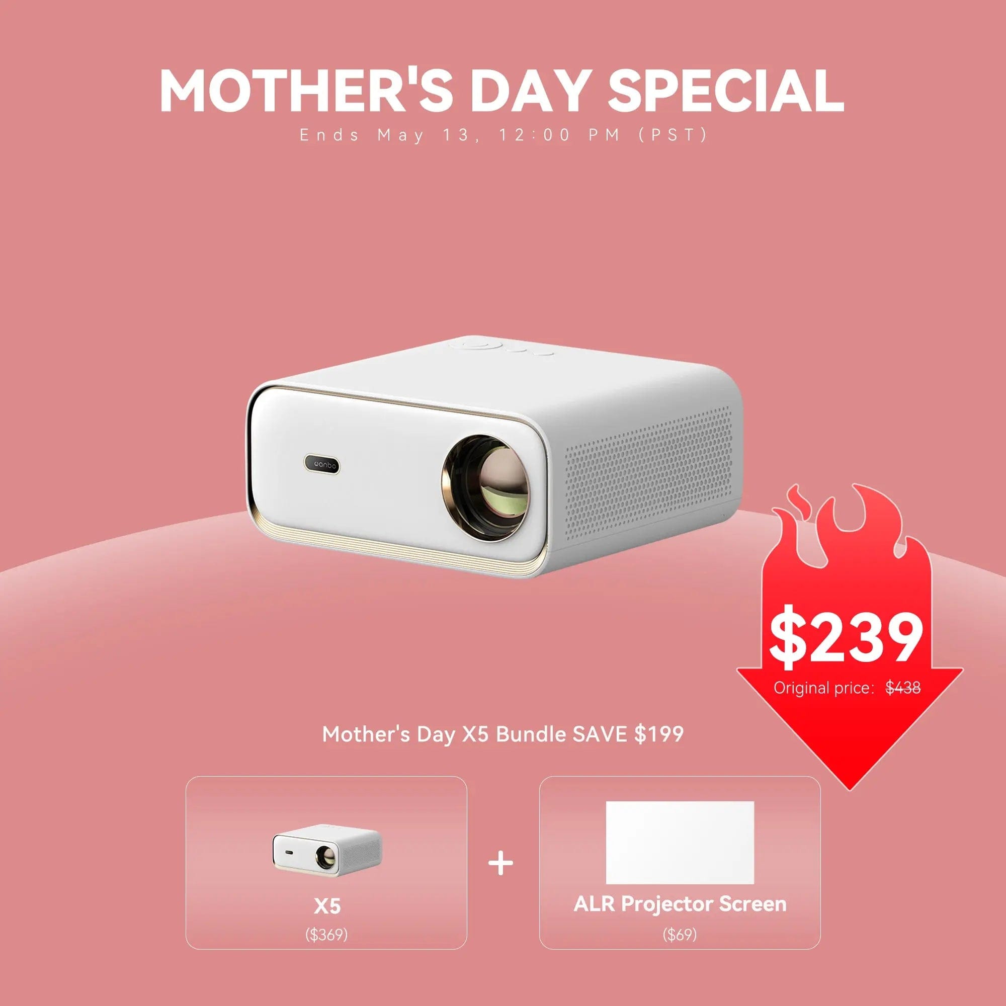 Wanbo Wanbo X5 Projector Auto Focus 1100 ANSI High Brightness