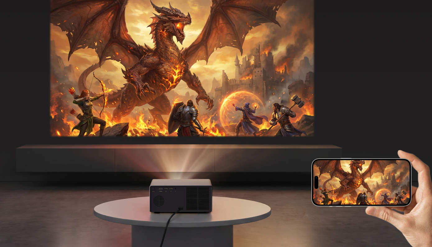 Wanbo X5S projector with Apple AirPlay