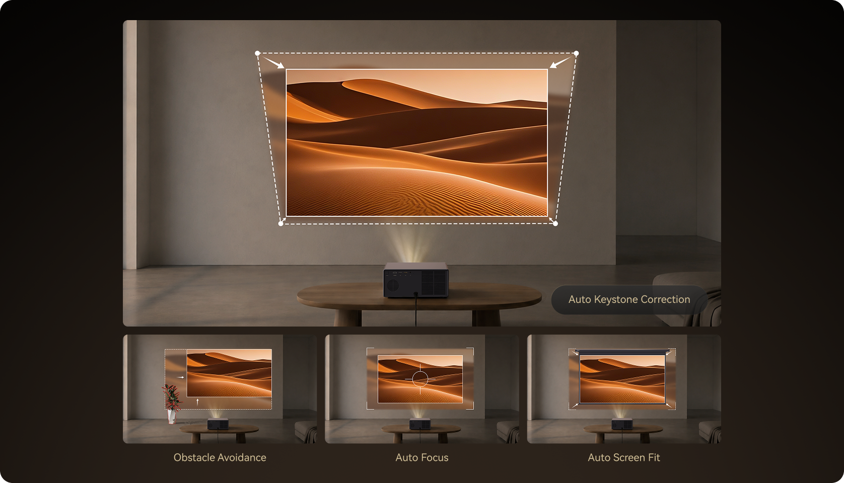 Wanbo X5S projector with automatic setup